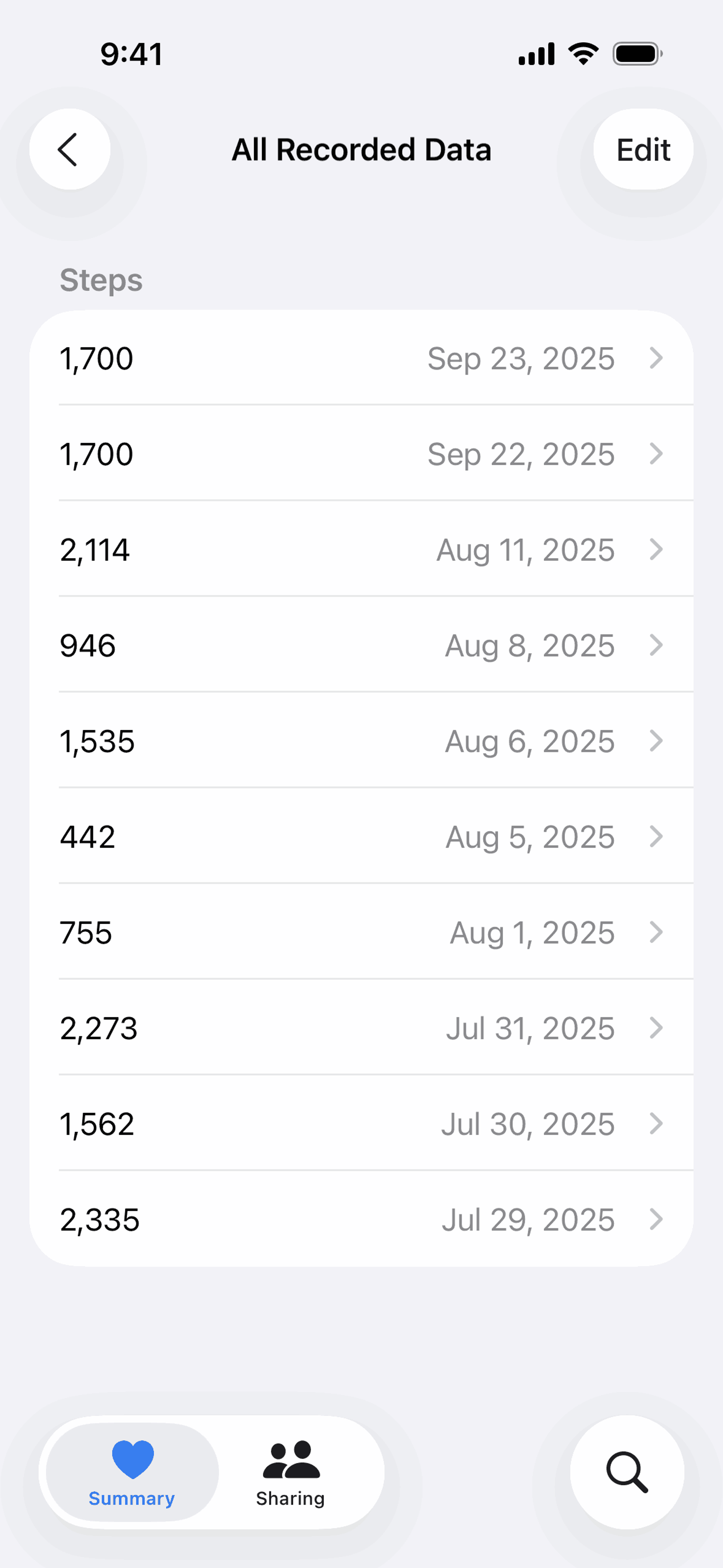 Apple Health iOS Health & Fitness interface screenshot 17