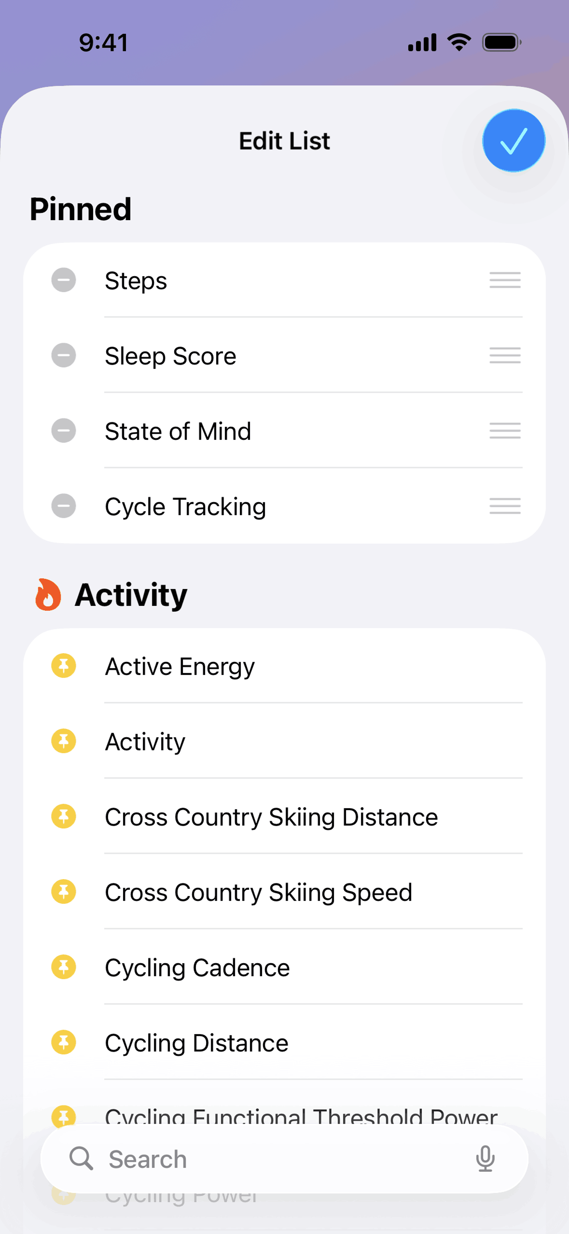 Apple Health iOS Health & Fitness interface screenshot 22