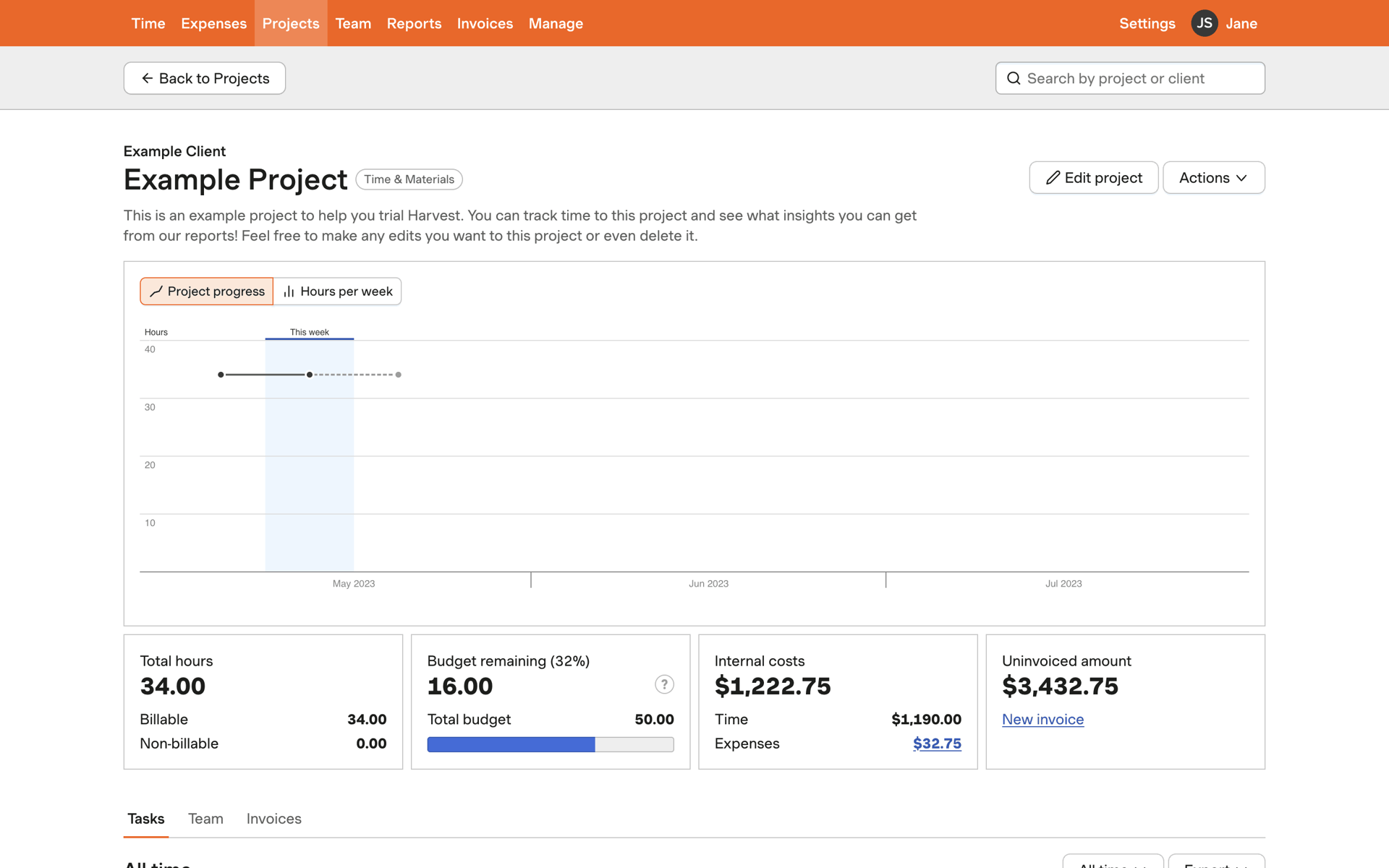 Harvest Web Business interface screenshot 7