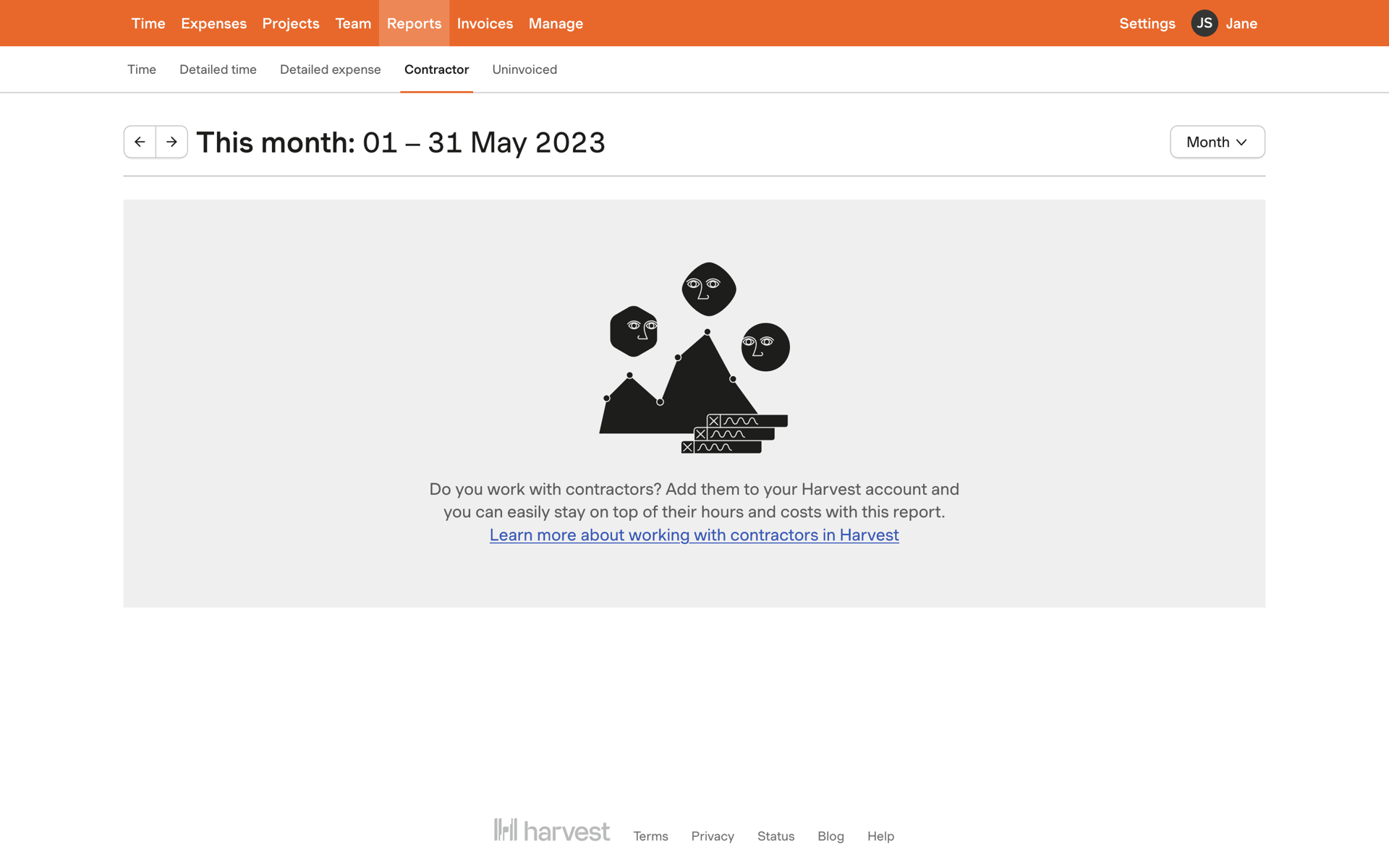 Harvest Web Business interface screenshot 15