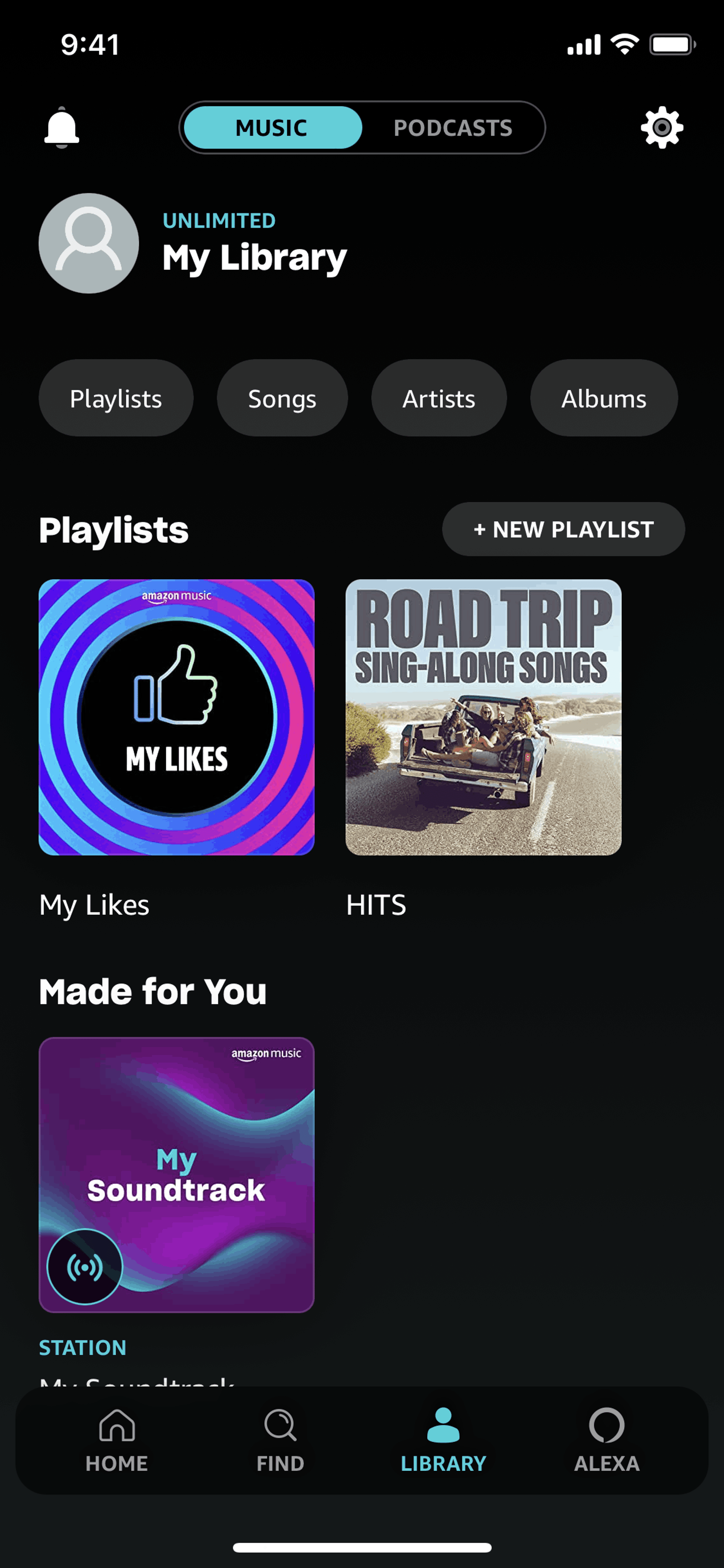 Amazon Music iOS Music & Audio interface screenshot 3