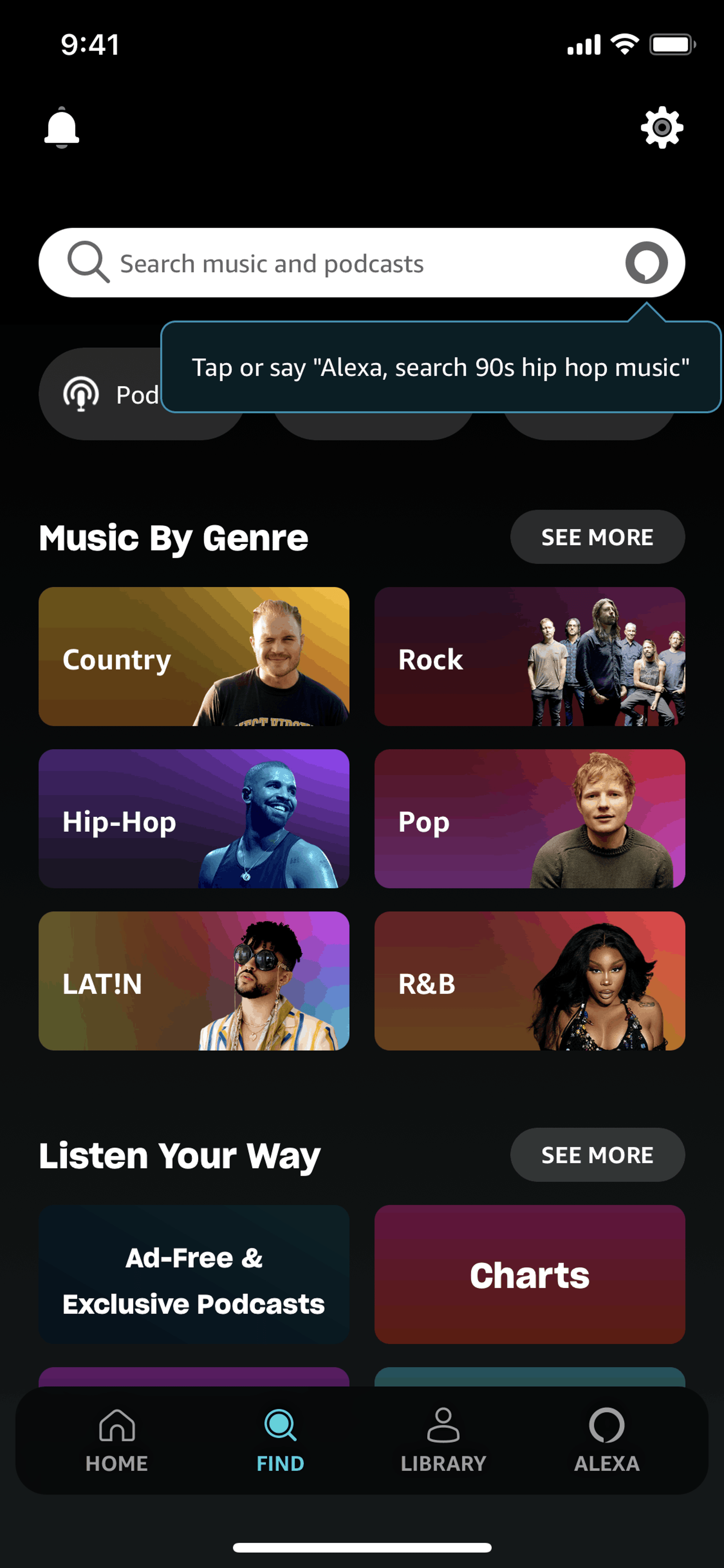 Amazon Music iOS Music & Audio interface screenshot 2