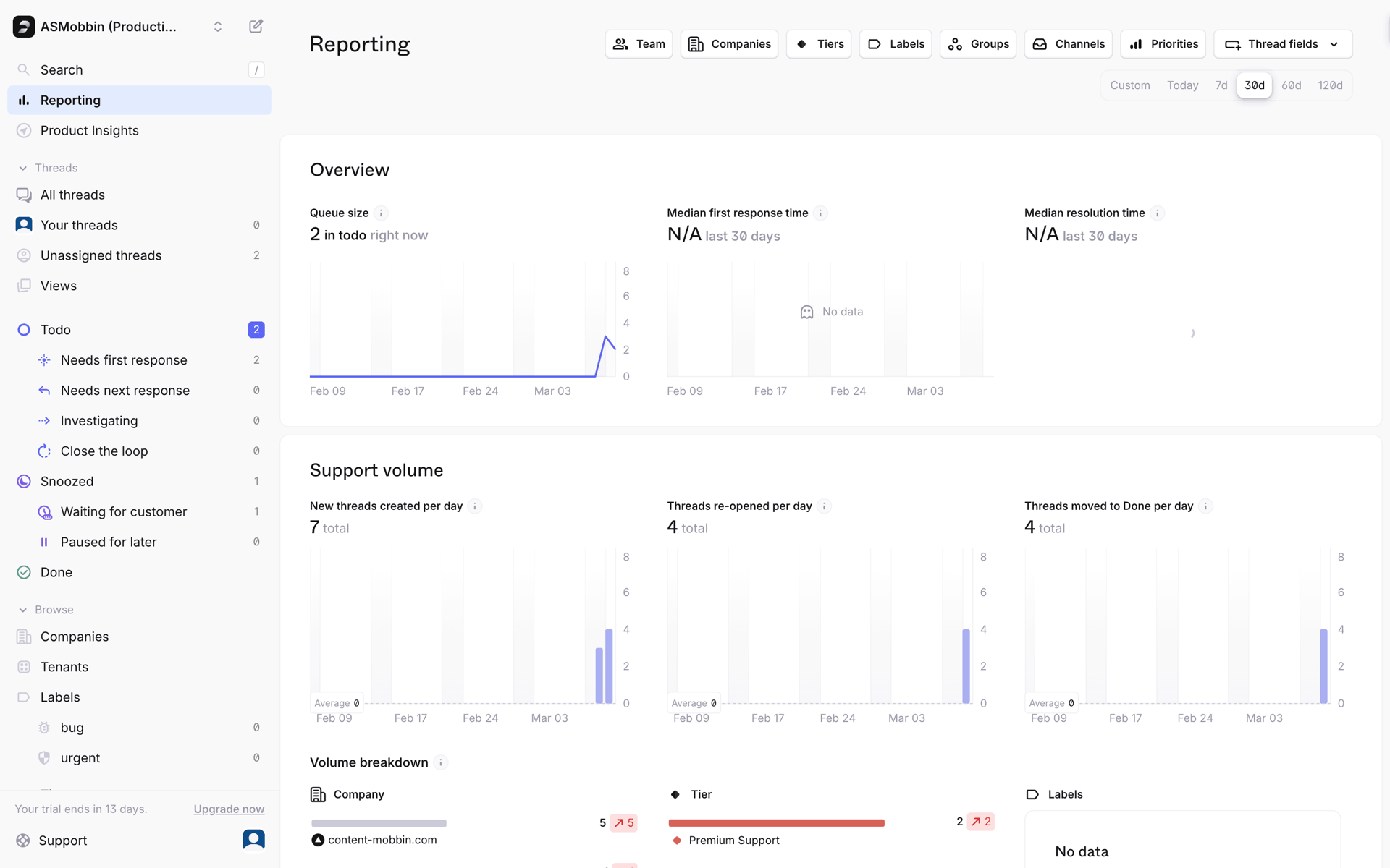 Plain Web Business interface screenshot 6
