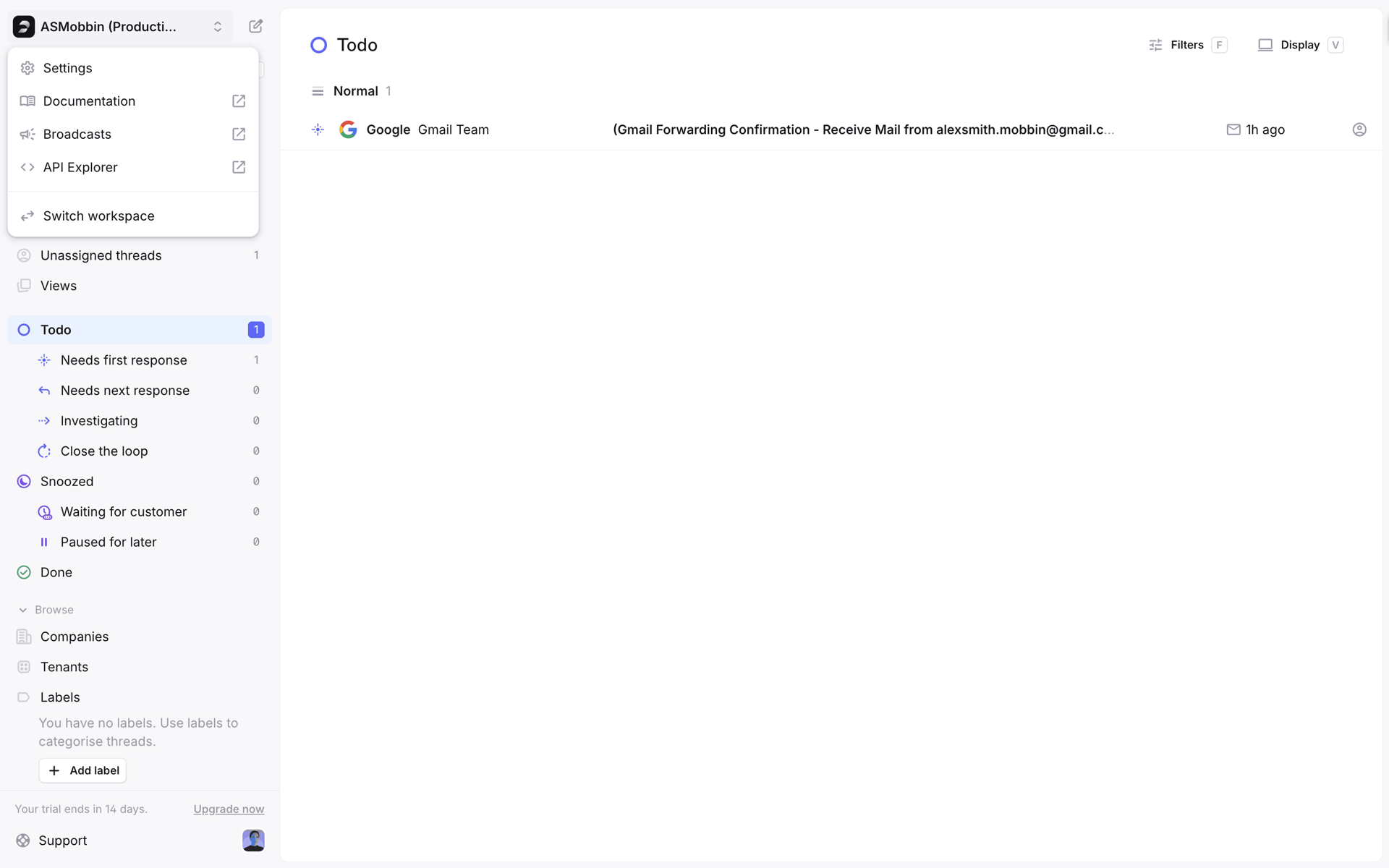 Plain Web Business interface screenshot 12