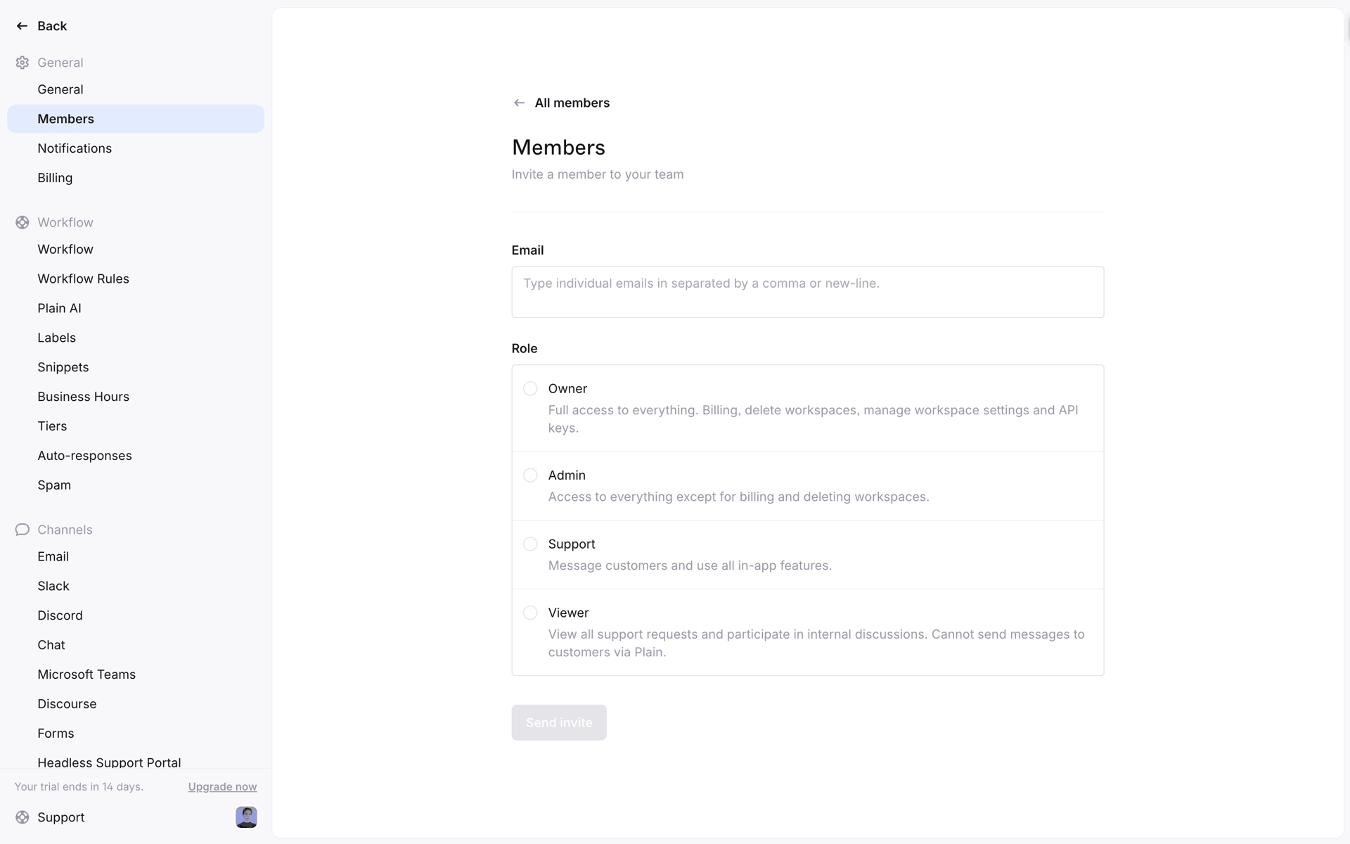 Plain Web Business interface screenshot 15
