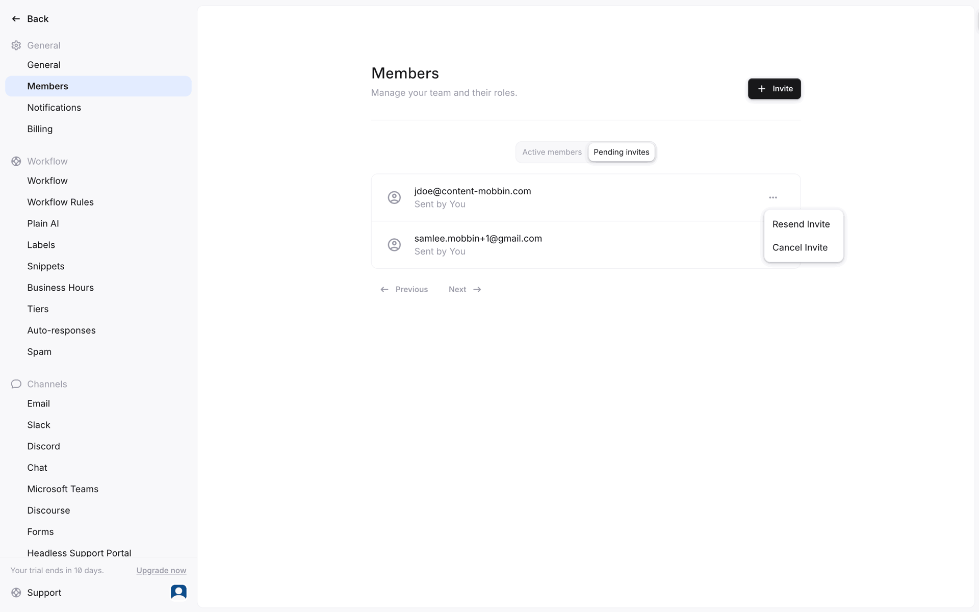 Plain Web Business interface screenshot 16