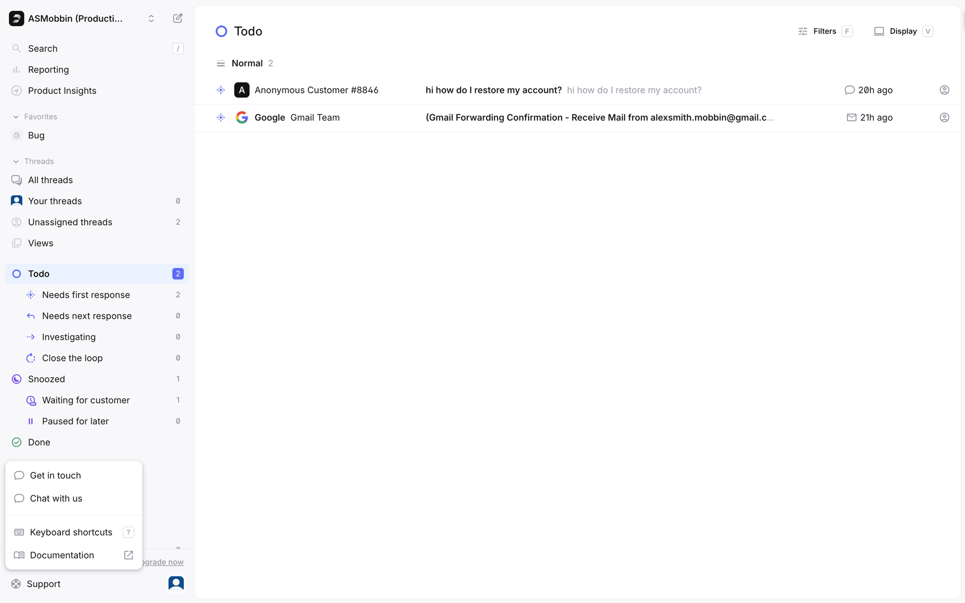 Plain Web Business interface screenshot 24