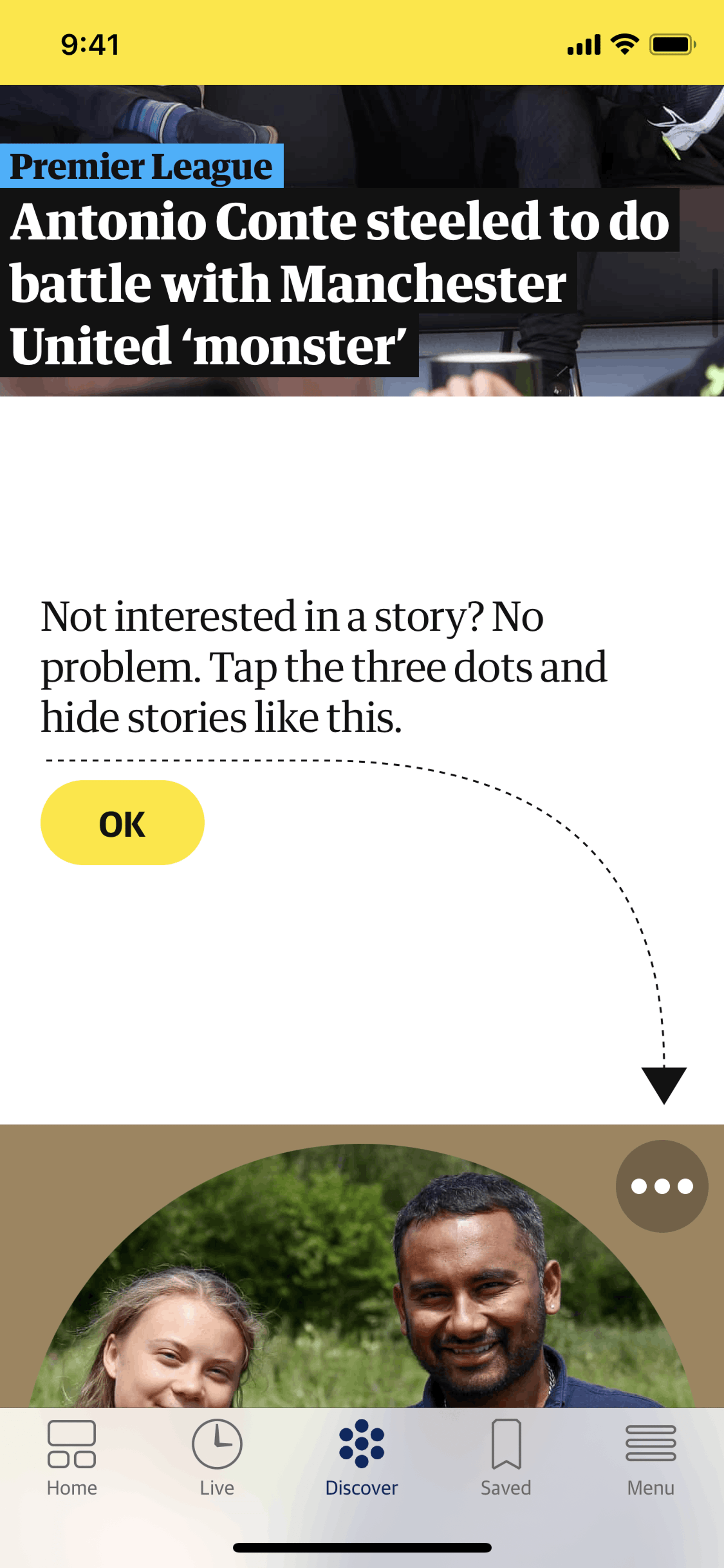 The Guardian iOS News interface screenshot 9