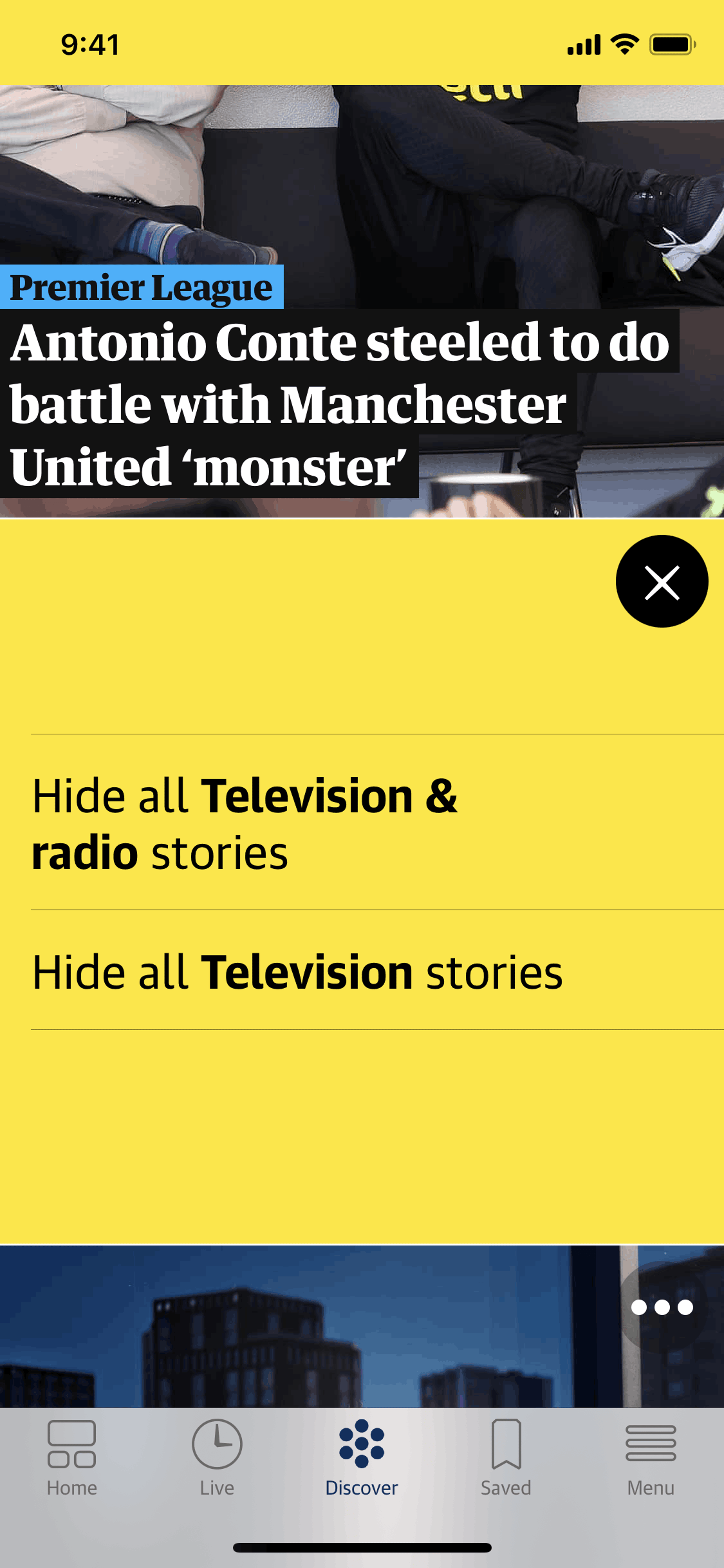 The Guardian iOS News interface screenshot 10