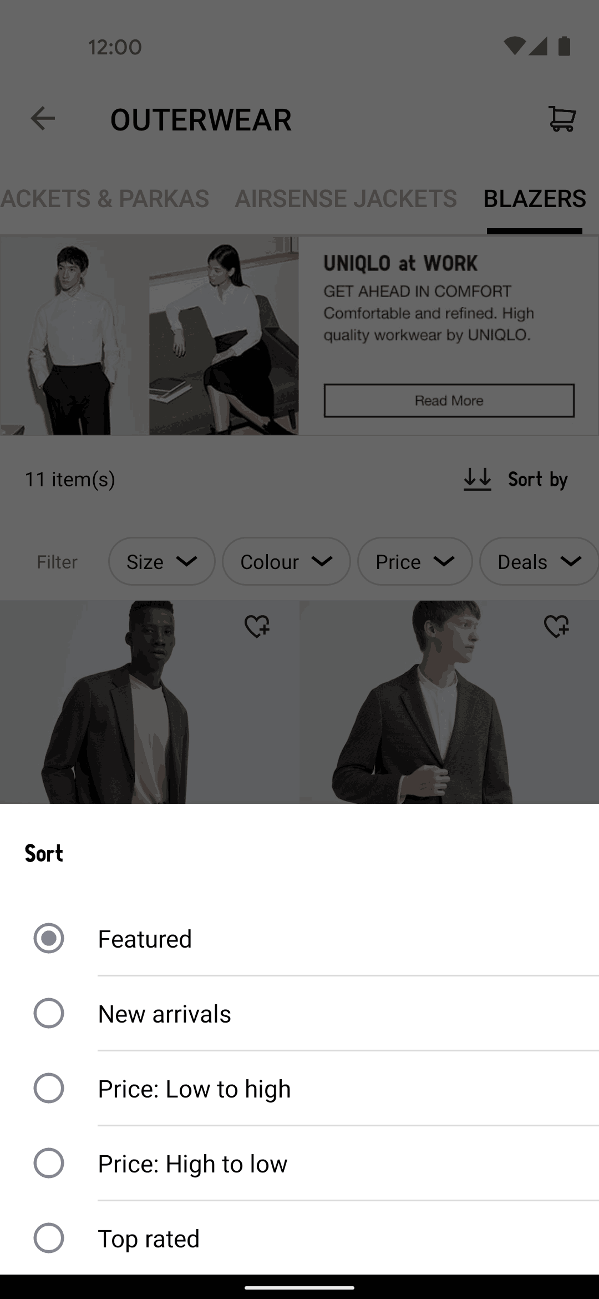 UNIQLO Android Shopping interface screenshot 8