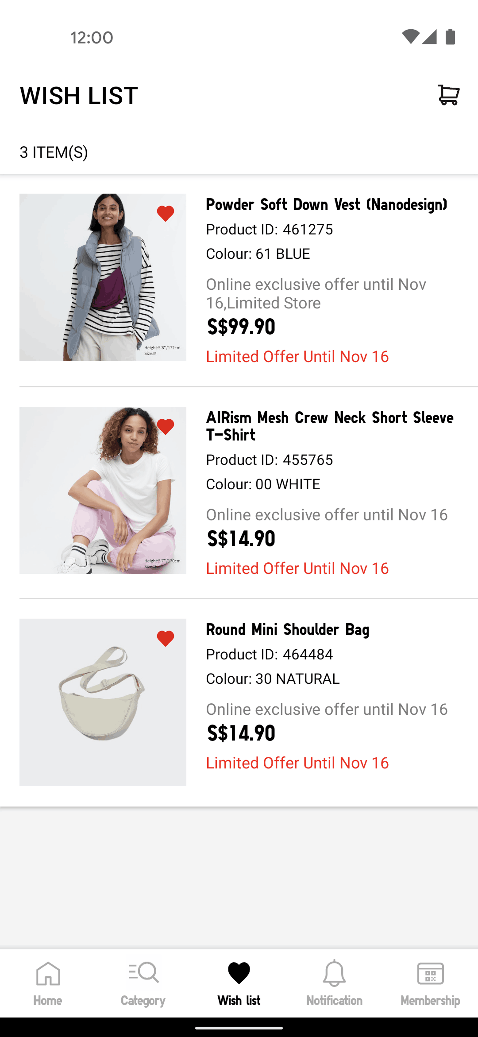UNIQLO Android Shopping interface screenshot 9