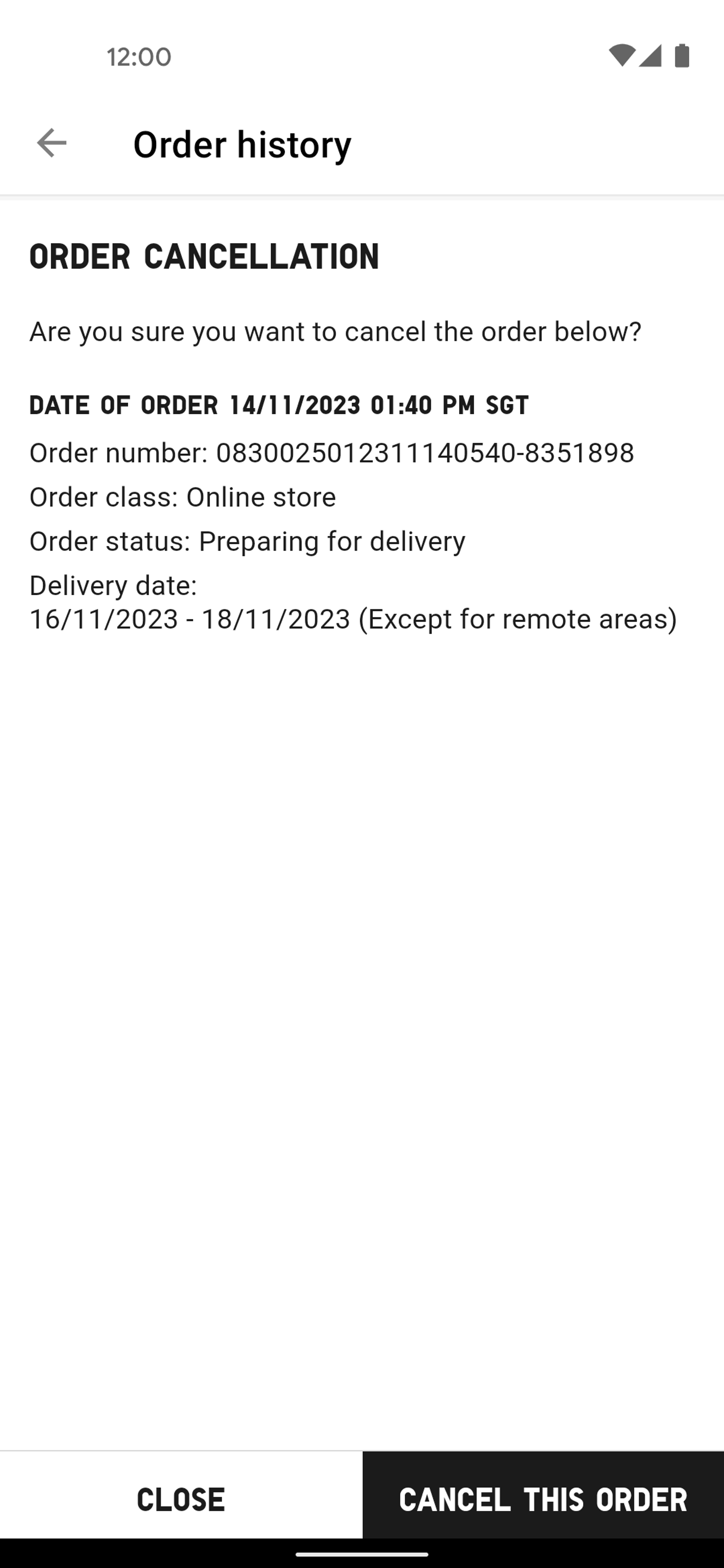 UNIQLO Android Shopping interface screenshot 18