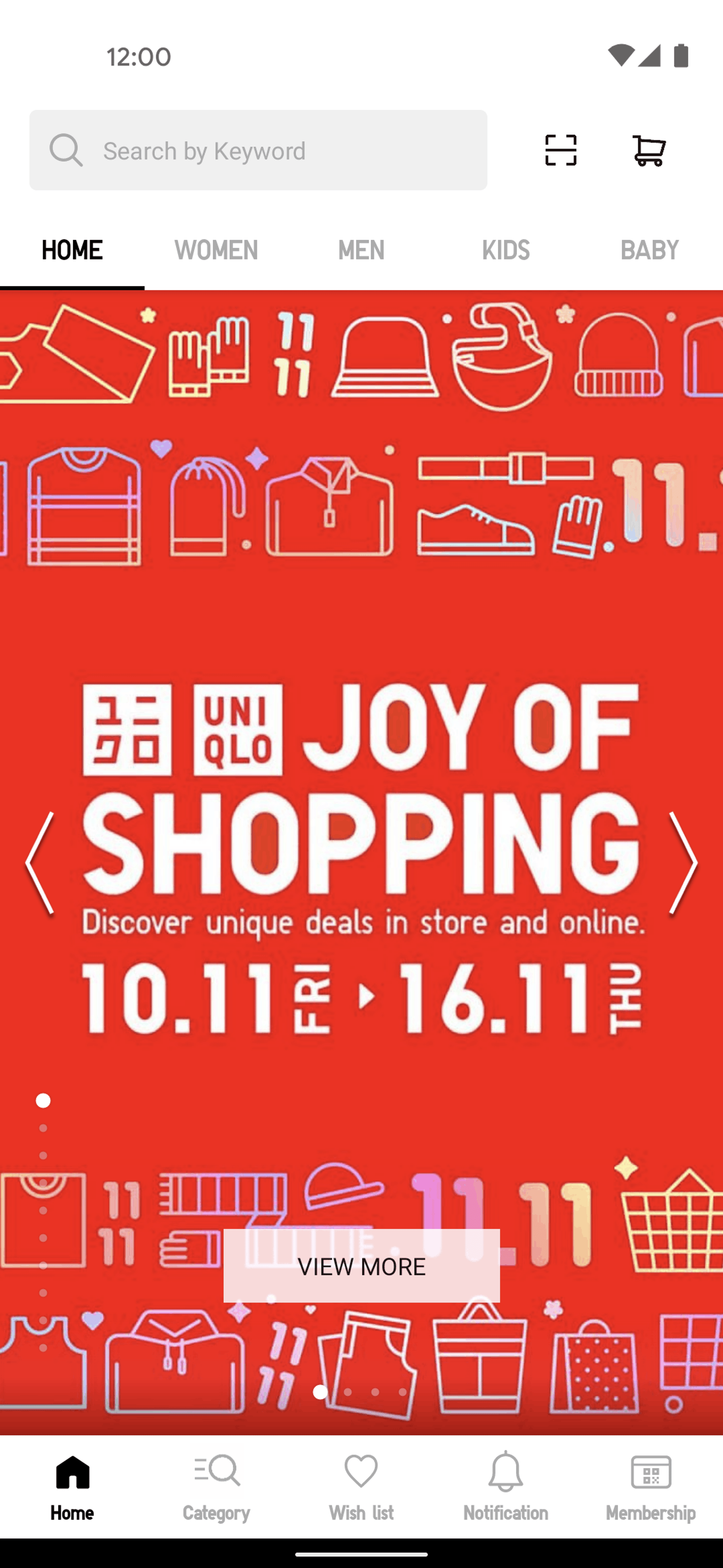UNIQLO Android Shopping interface screenshot 2