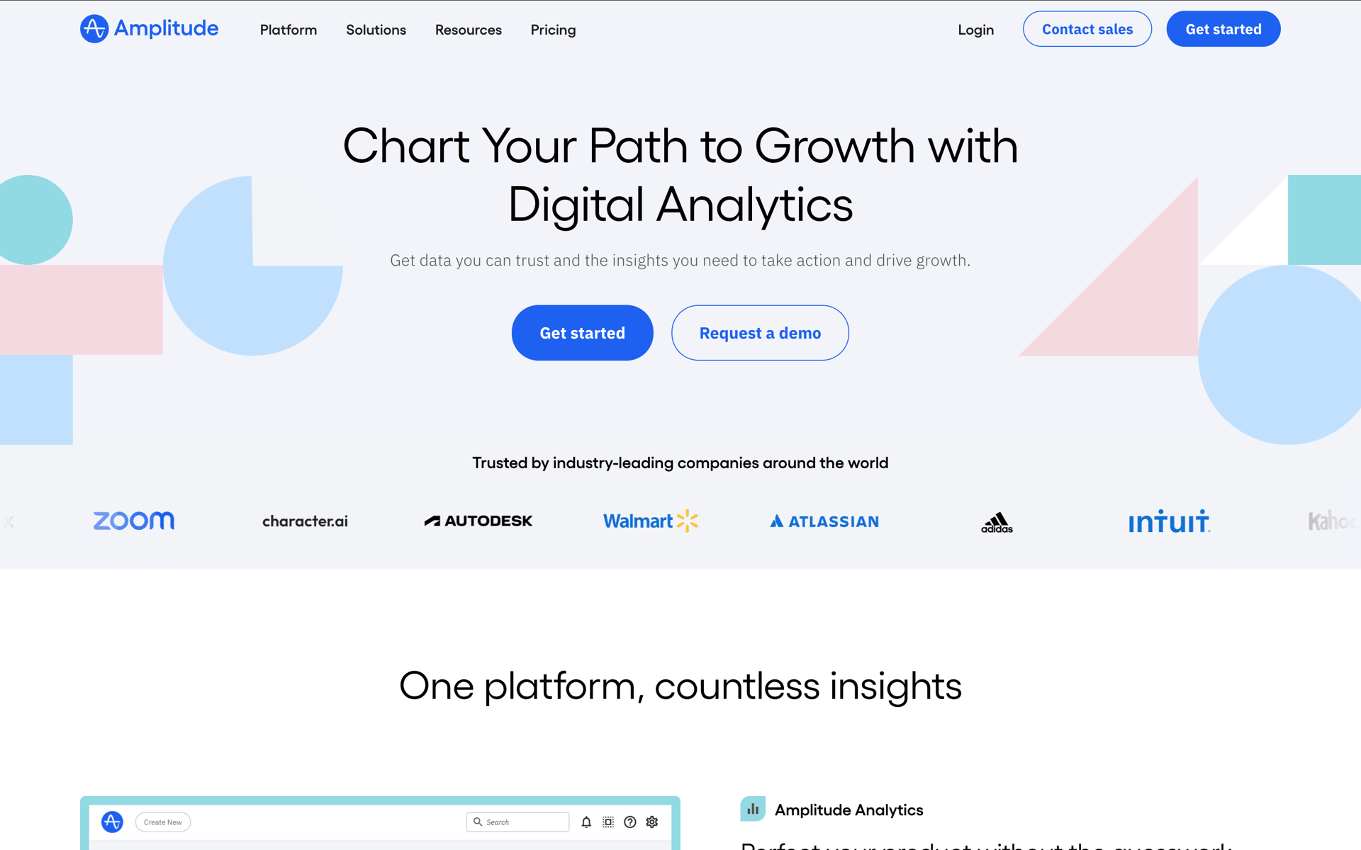 Amplitude Web Business interface screenshot 1