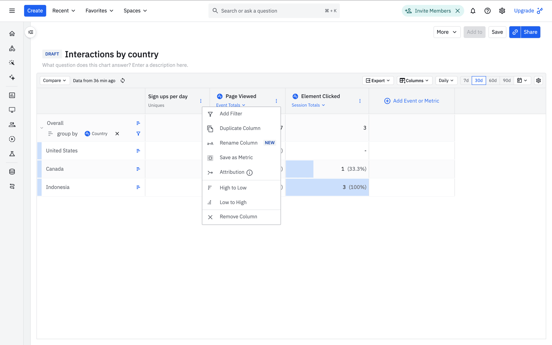 Amplitude Web Business interface screenshot 9