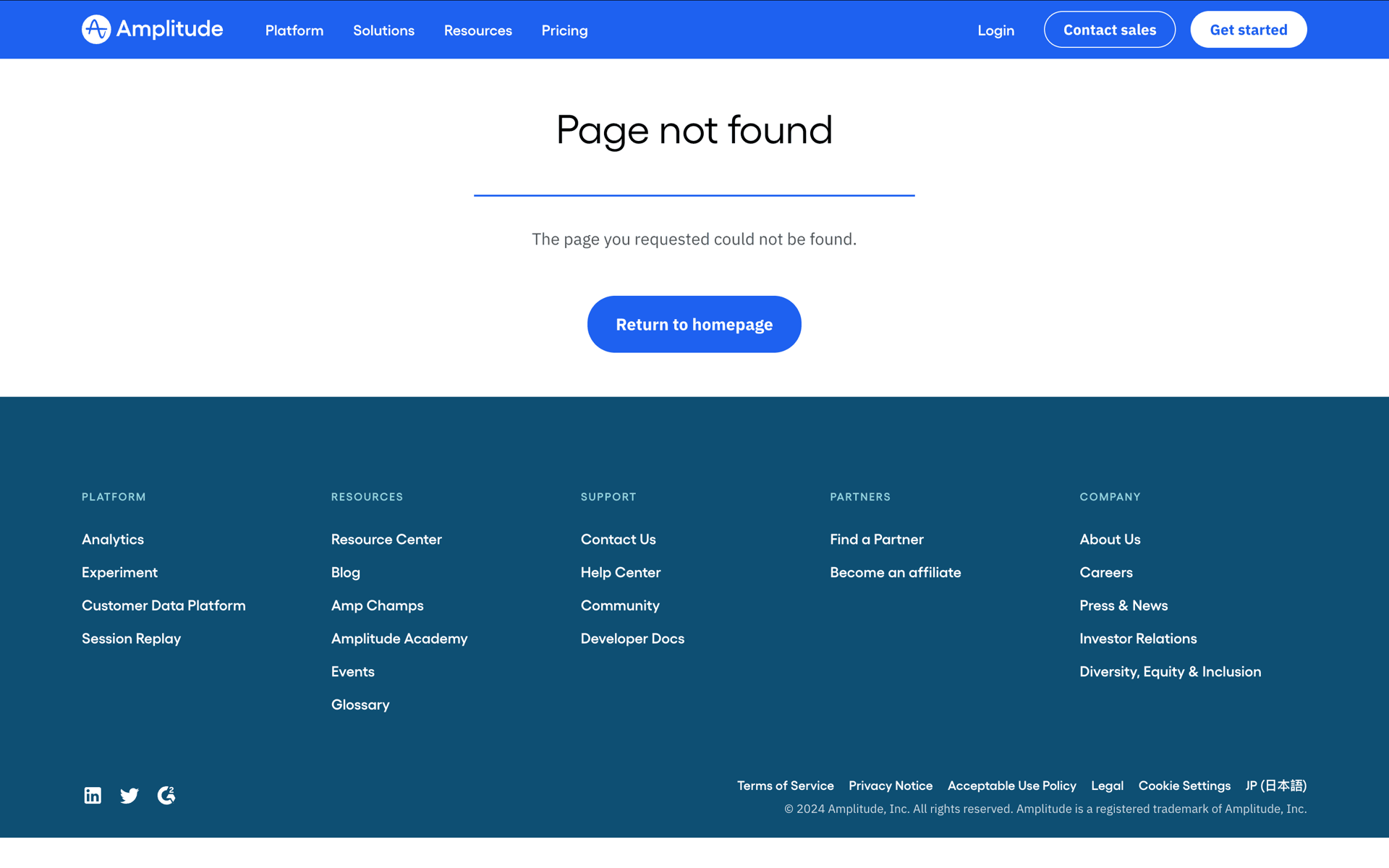 Amplitude Web Business interface screenshot 3