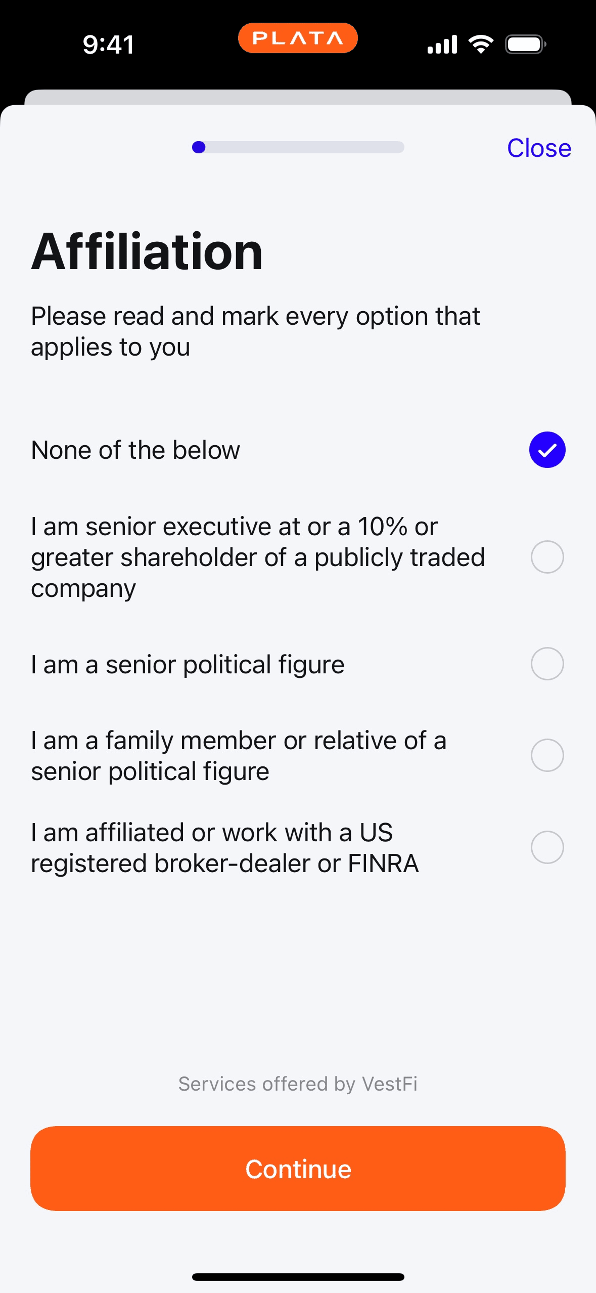 Plata Card iOS Finance interface screenshot 8