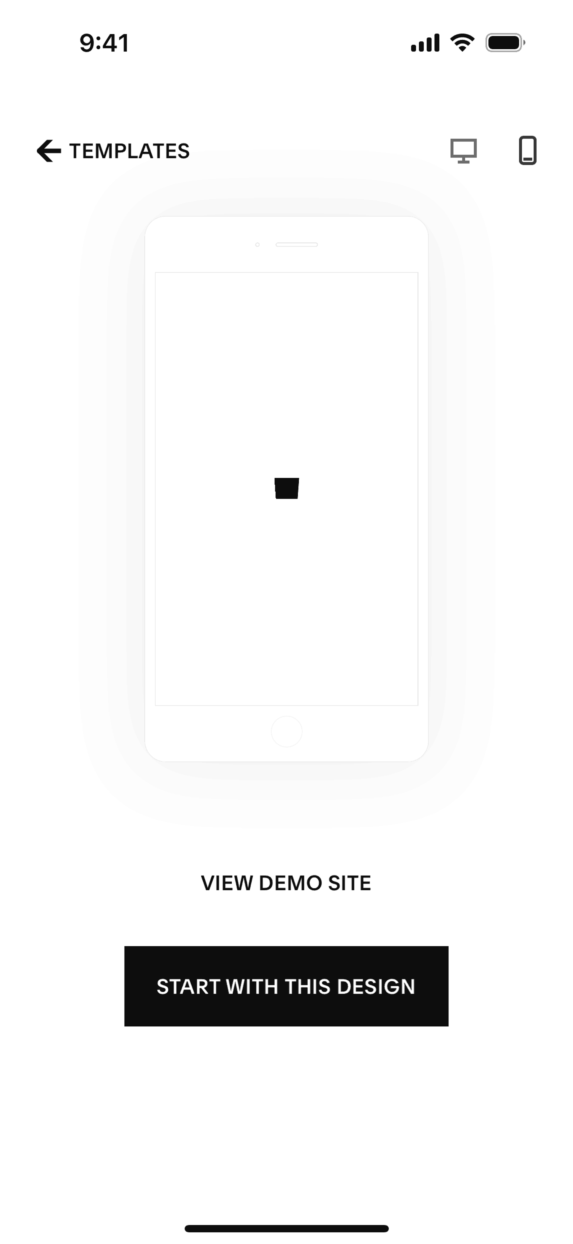 Squarespace iOS Business interface screenshot 7