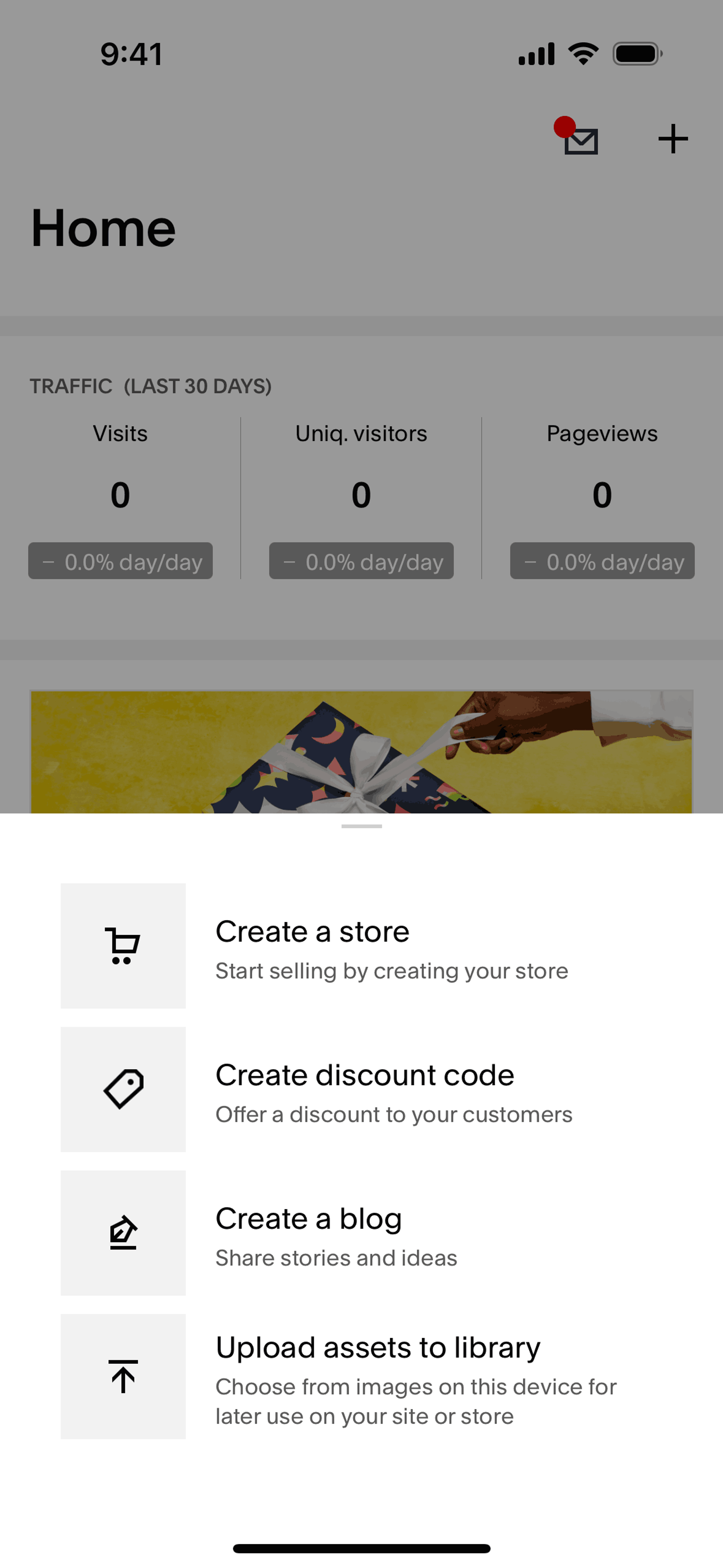 Squarespace iOS Business interface screenshot 11