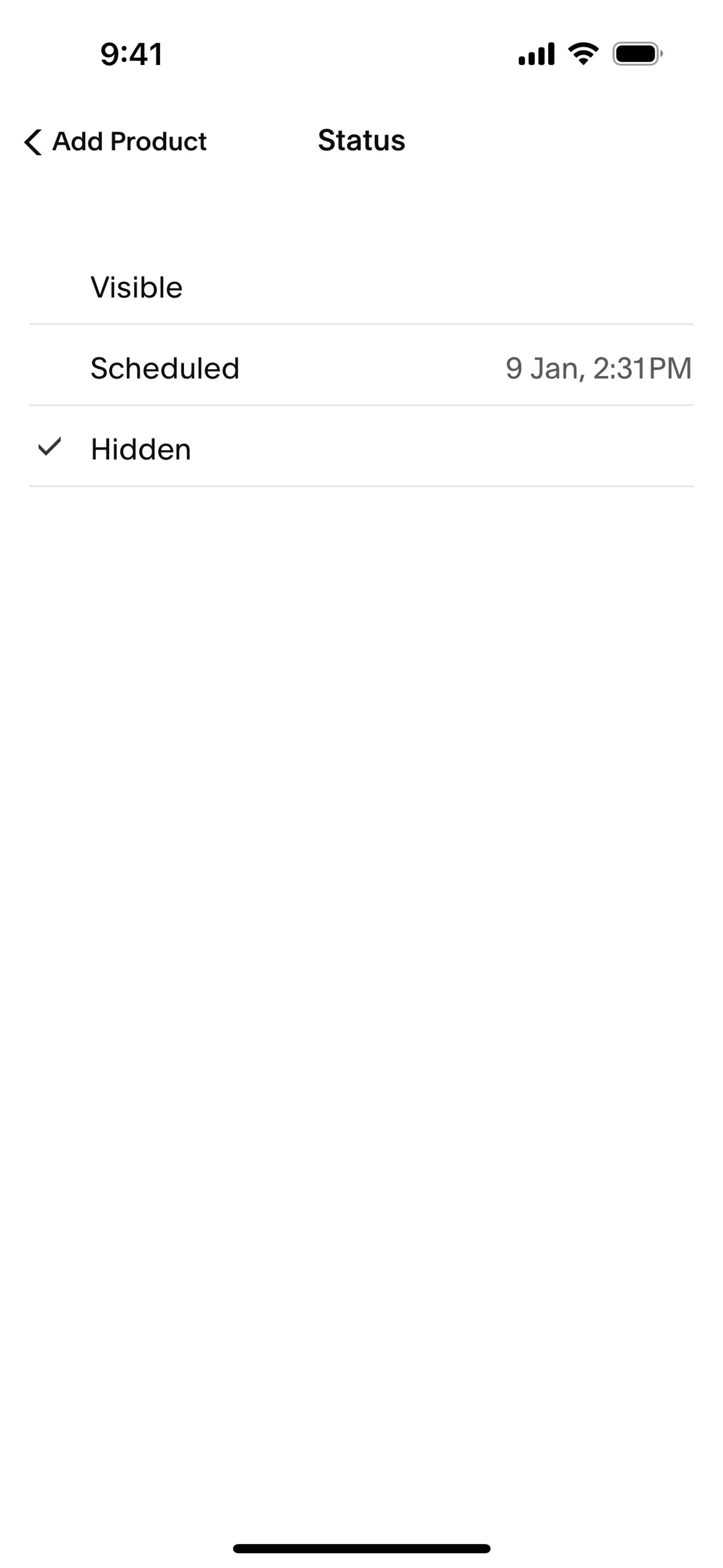 Squarespace iOS Business interface screenshot 23