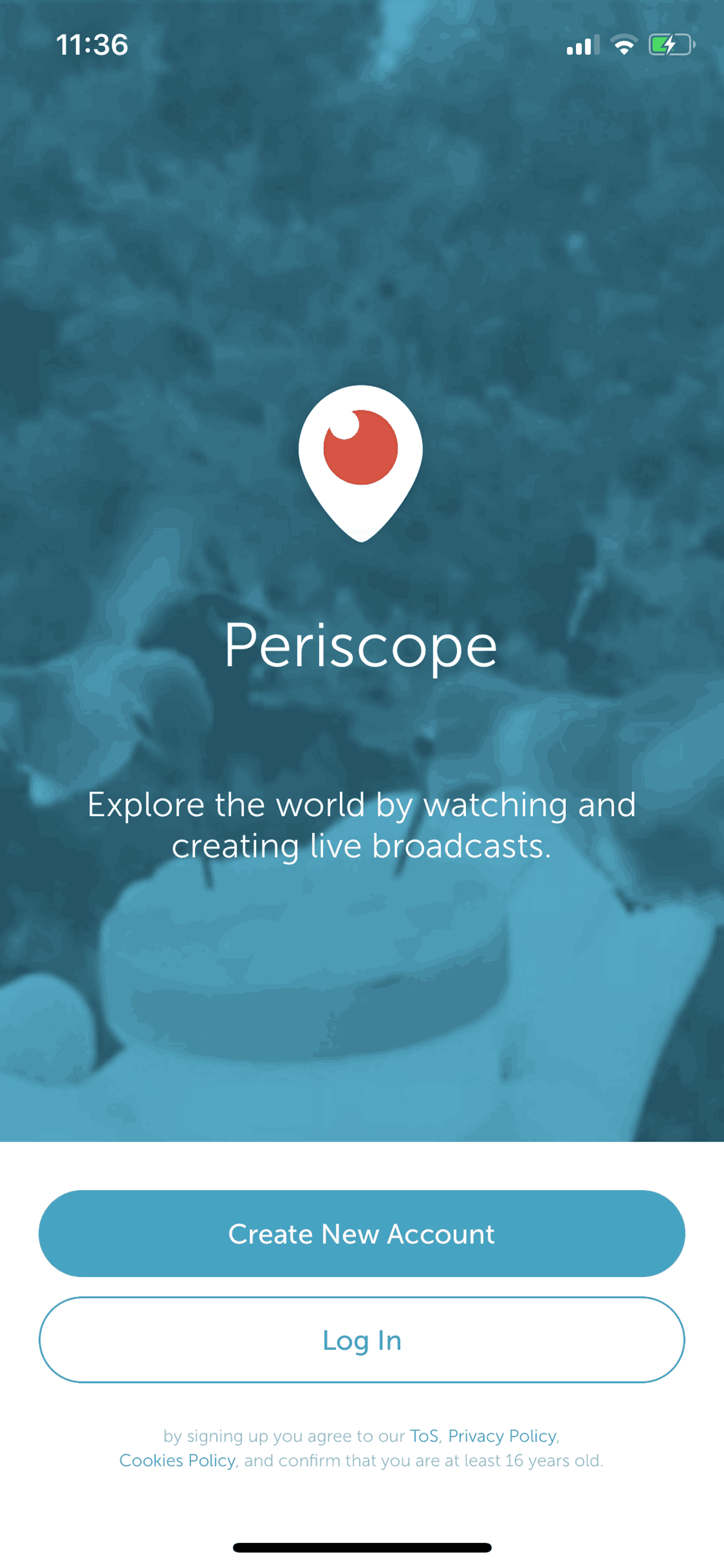 Periscope iOS Social Networking interface screenshot 2