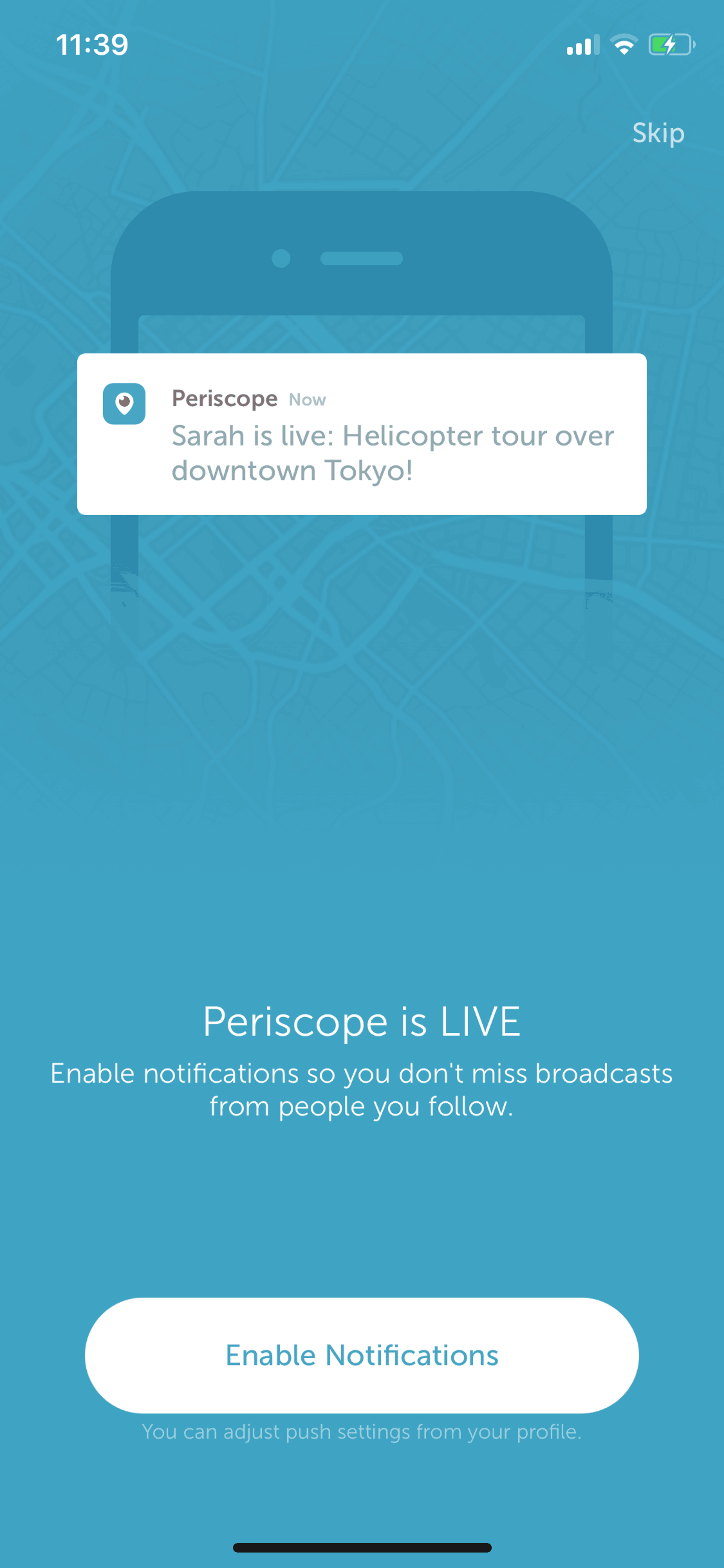 Periscope iOS Social Networking interface screenshot 11