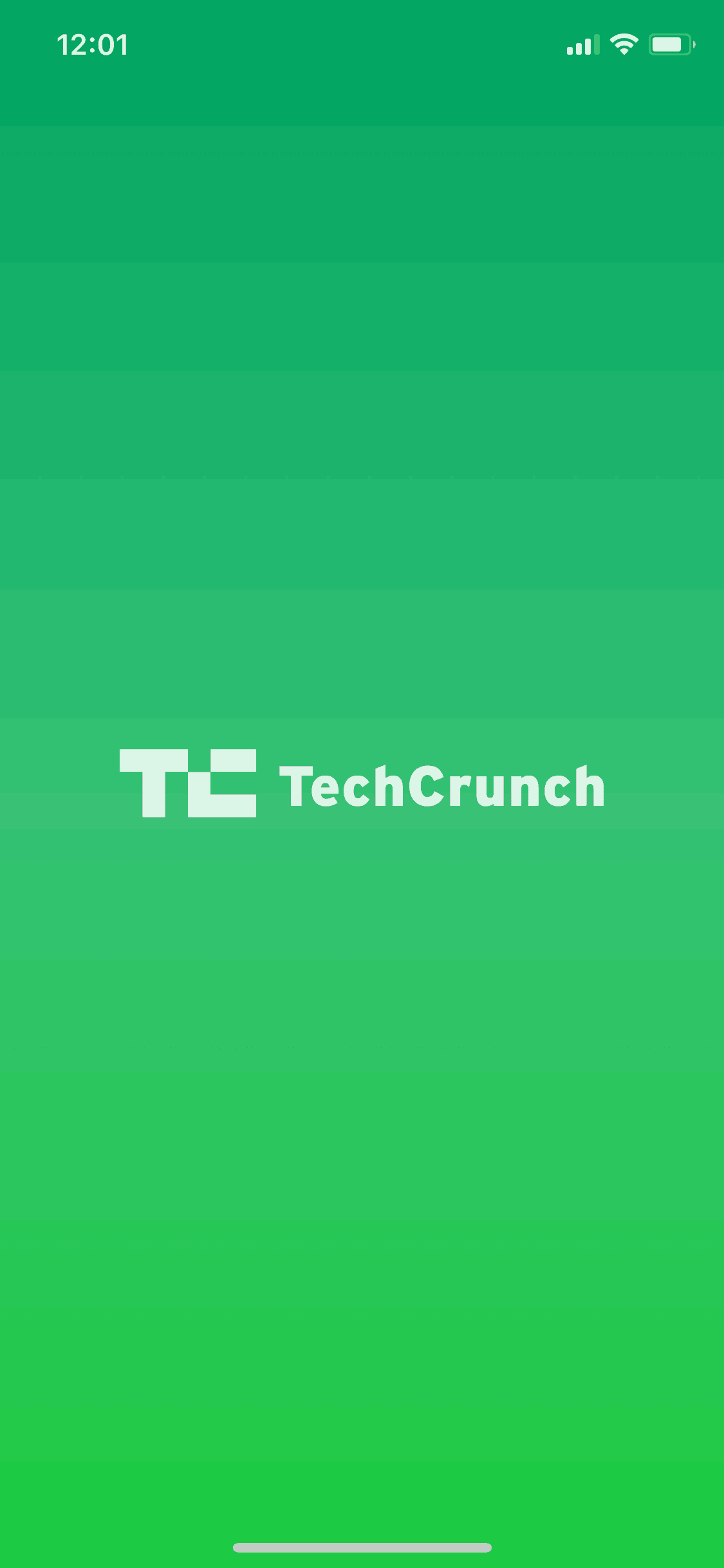 TechCrunch iOS News interface screenshot 1