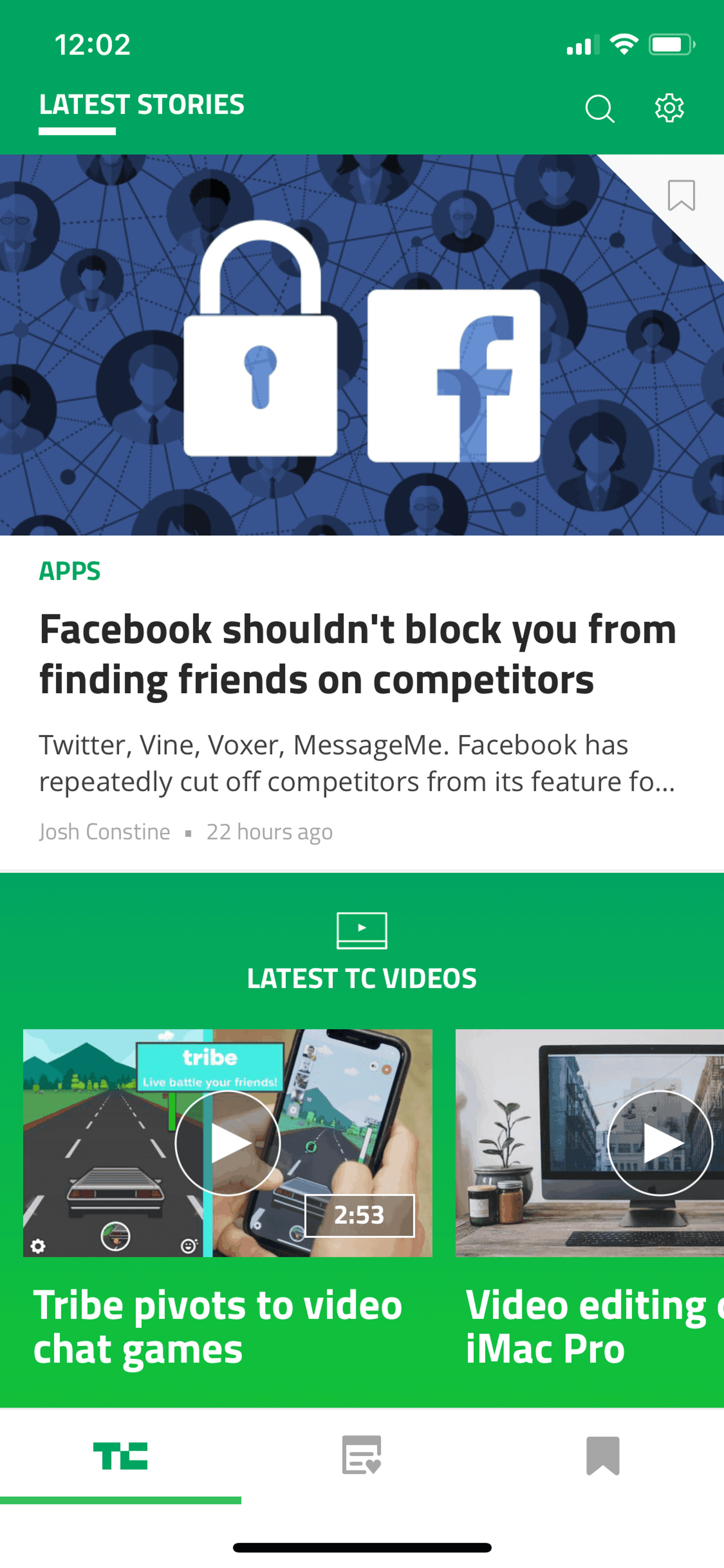 TechCrunch iOS News interface screenshot 7