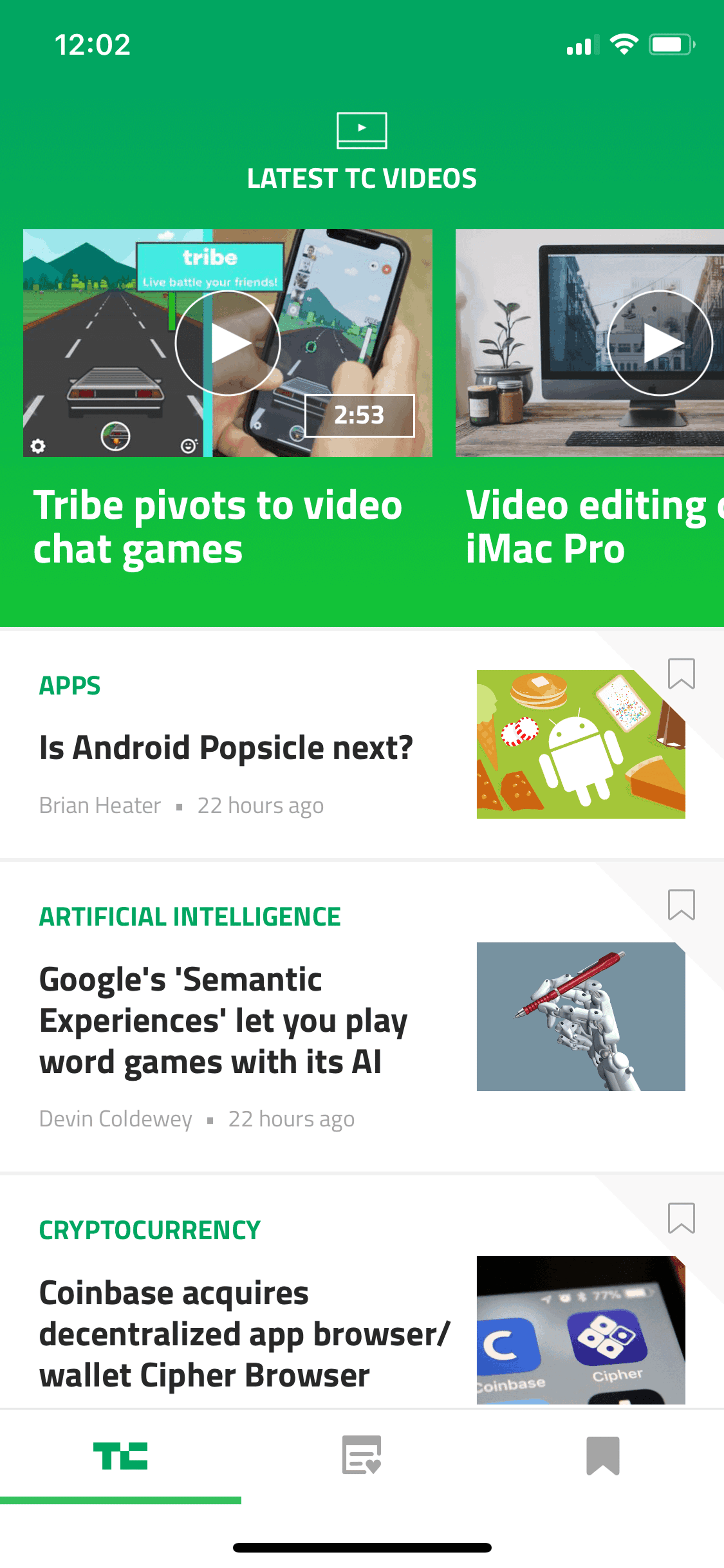 TechCrunch iOS News interface screenshot 8
