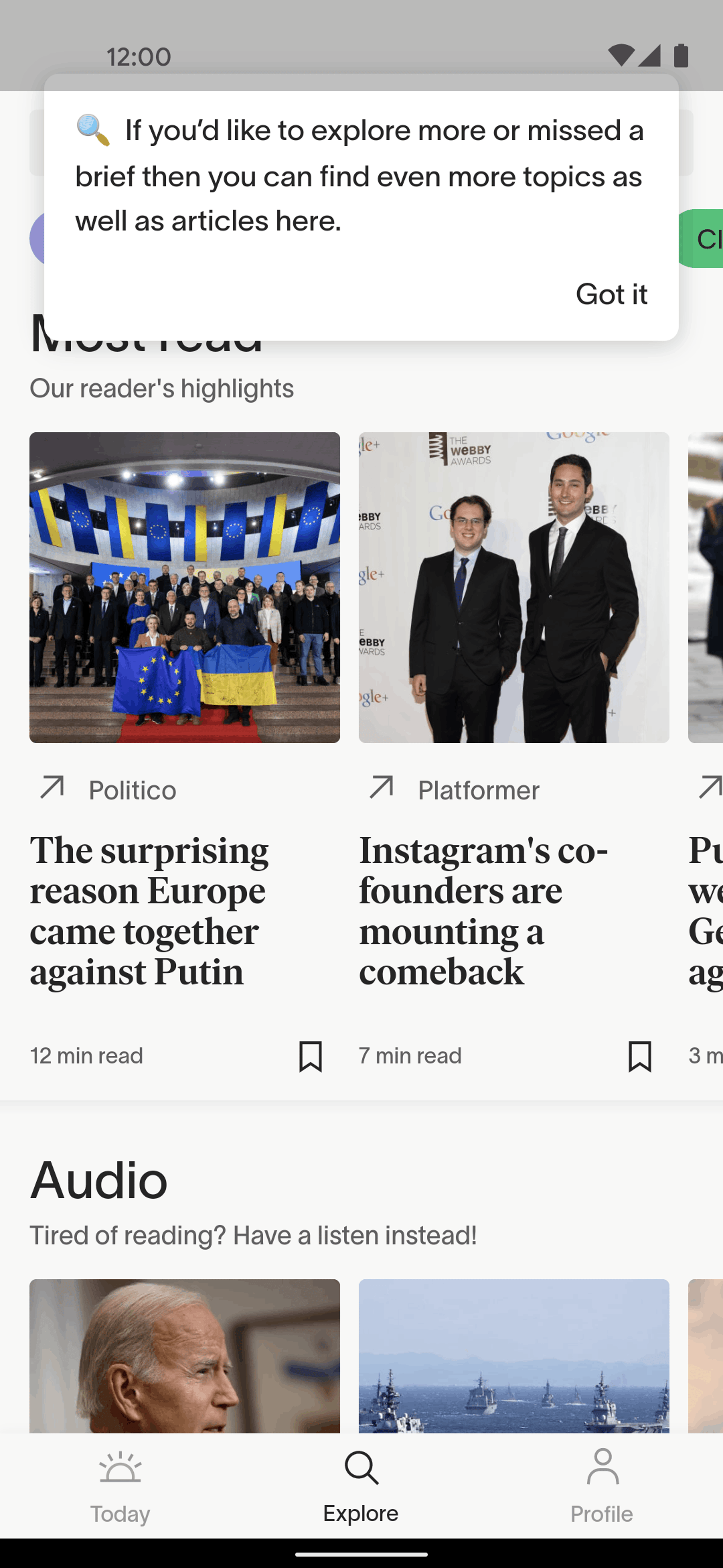 informed News Android News interface screenshot 2