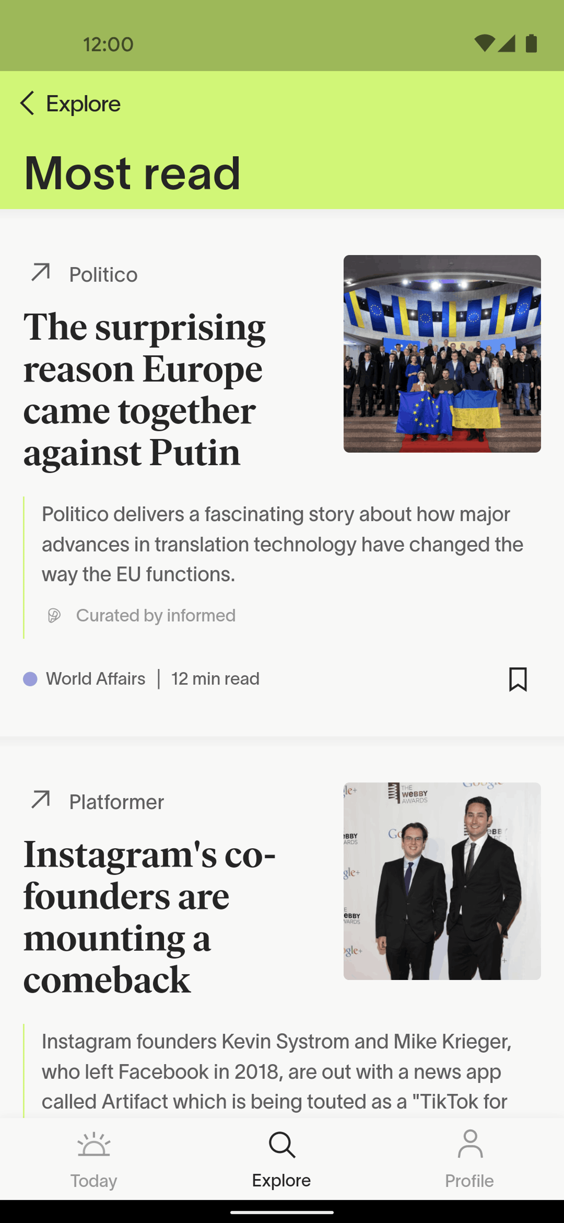 informed News Android News interface screenshot 19