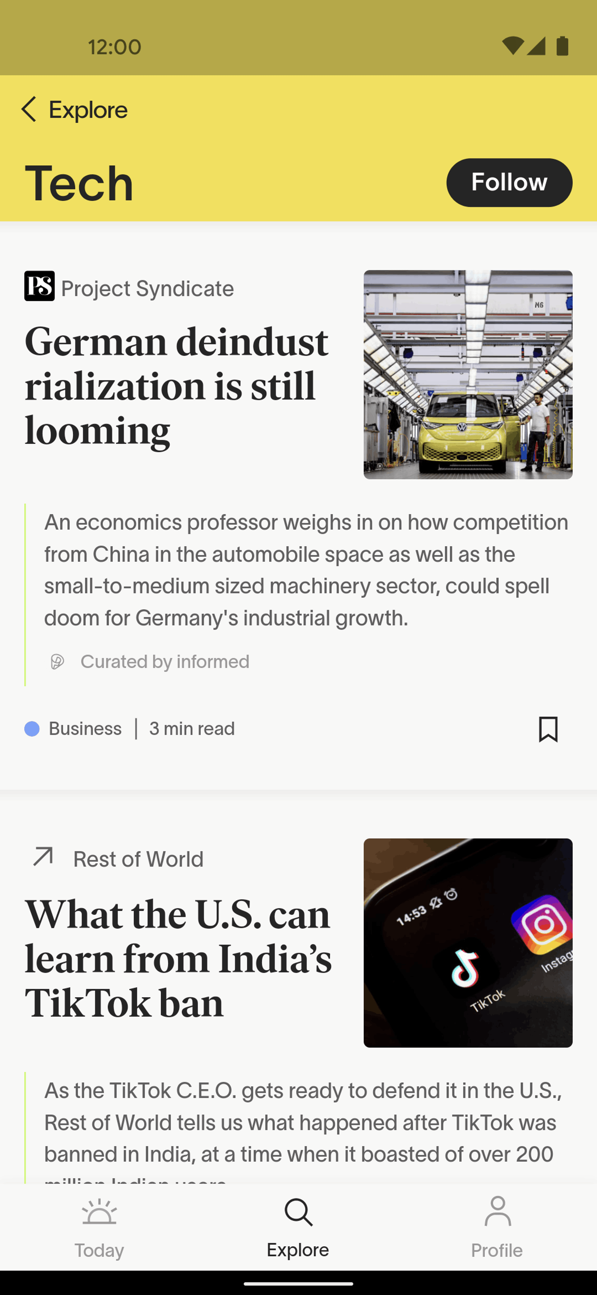 informed News Android News interface screenshot 22