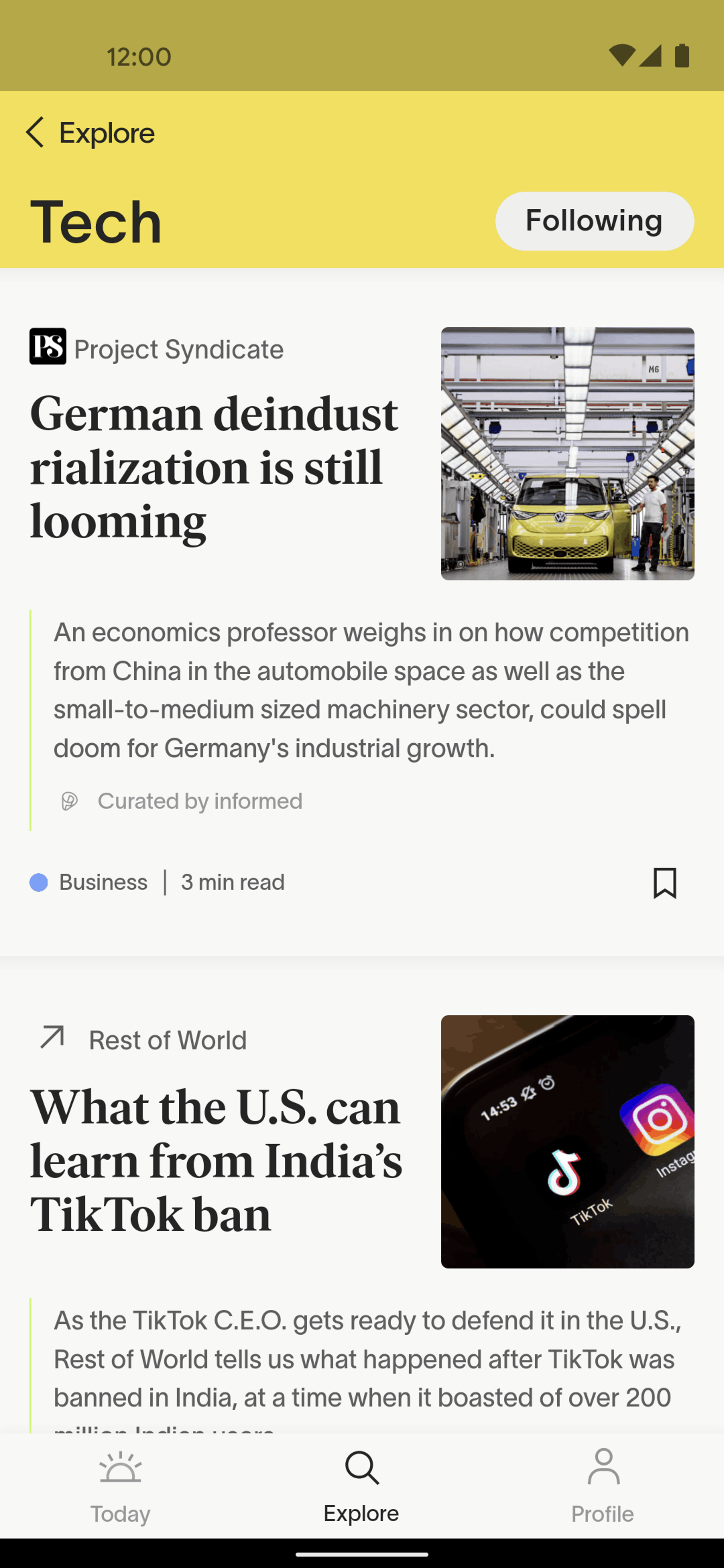 informed News Android News interface screenshot 23