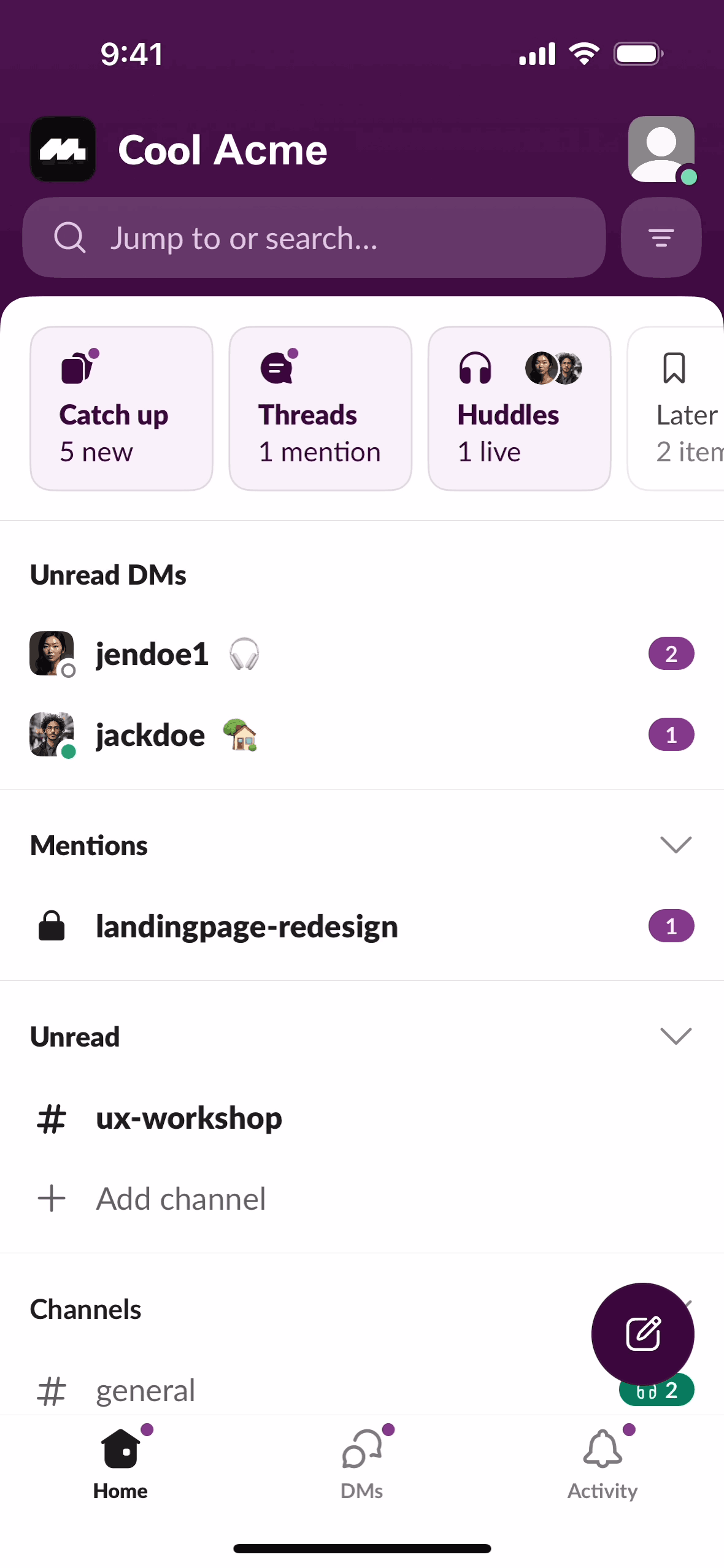 Slack iOS Business interface screenshot 1