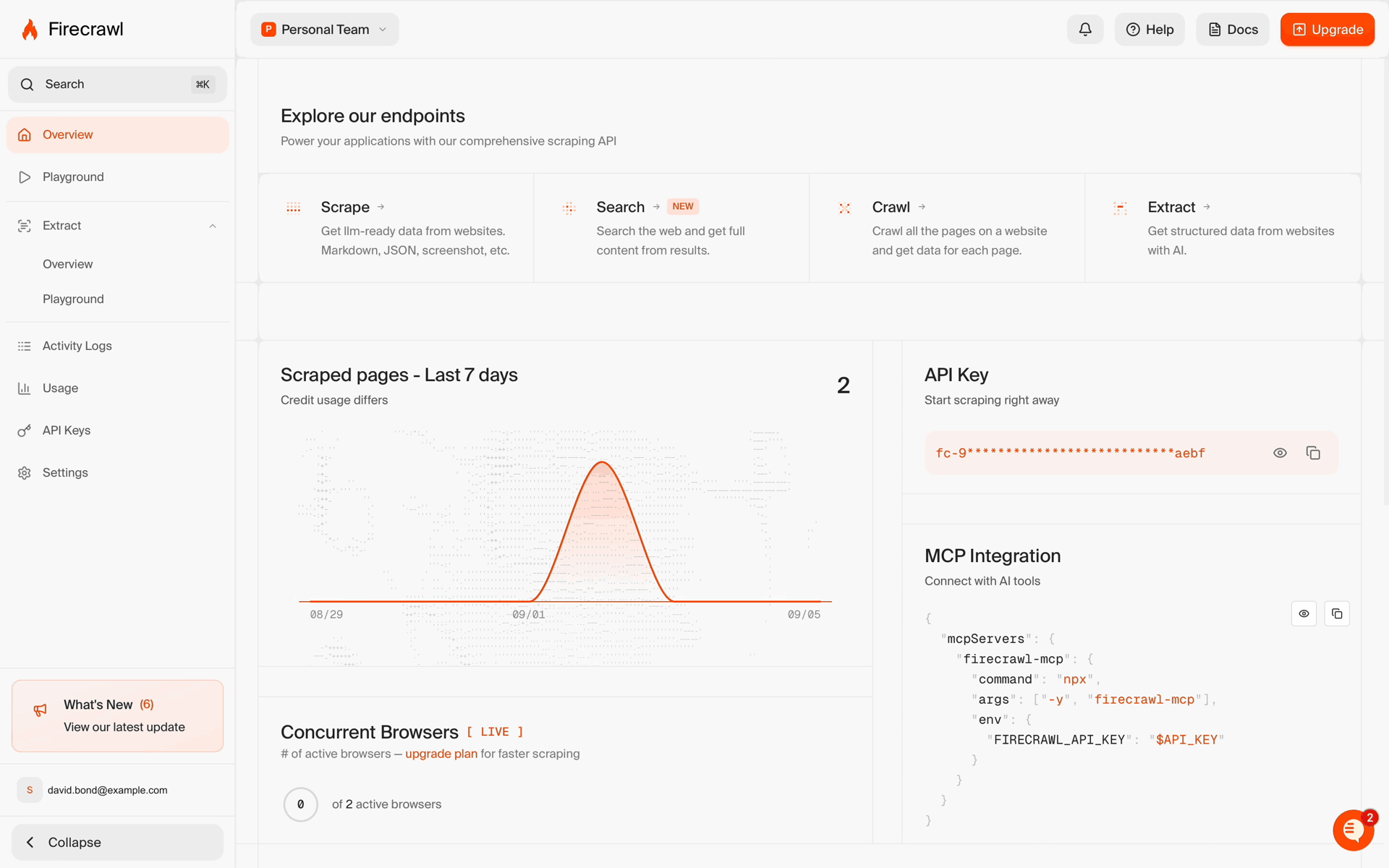 Firecrawl Web AI interface screenshot 1