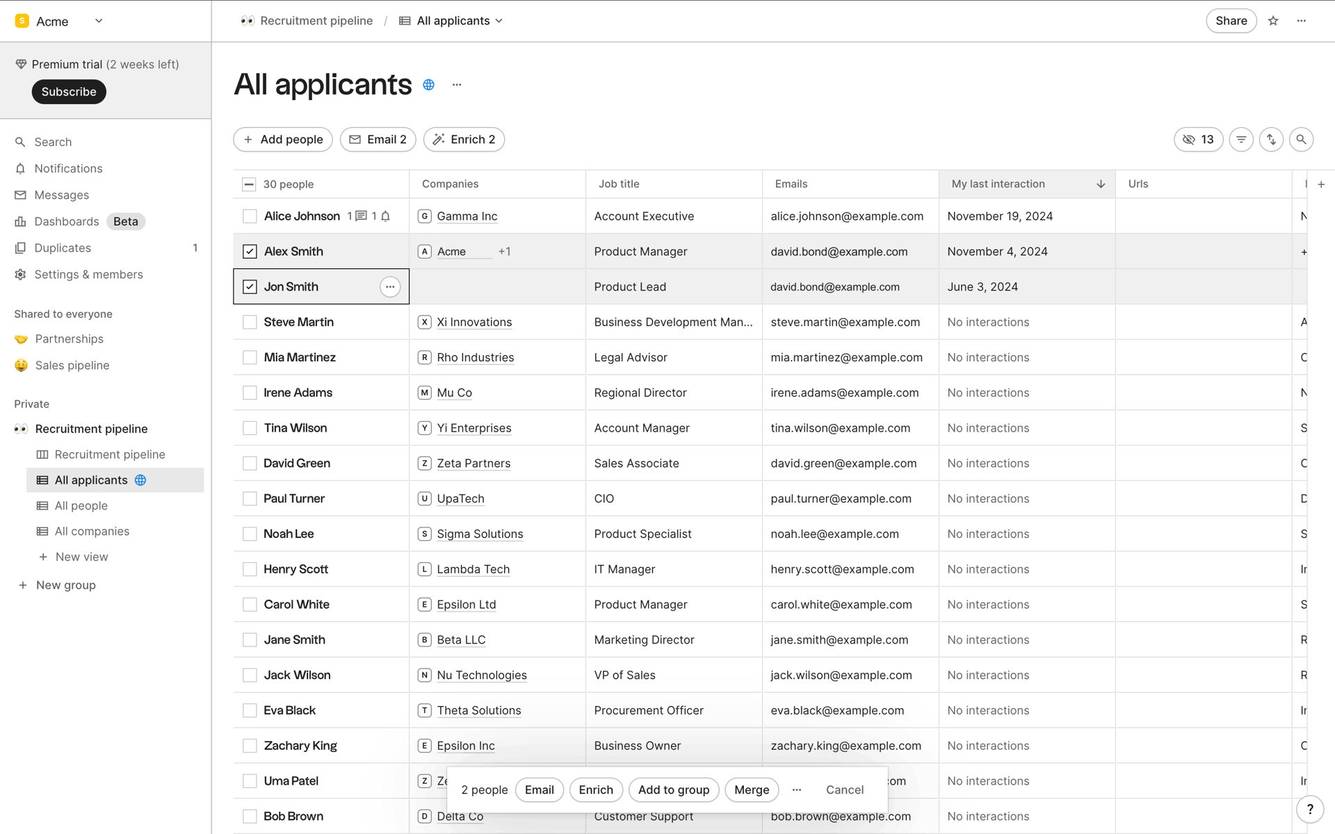 folk Web UI design screenshot
