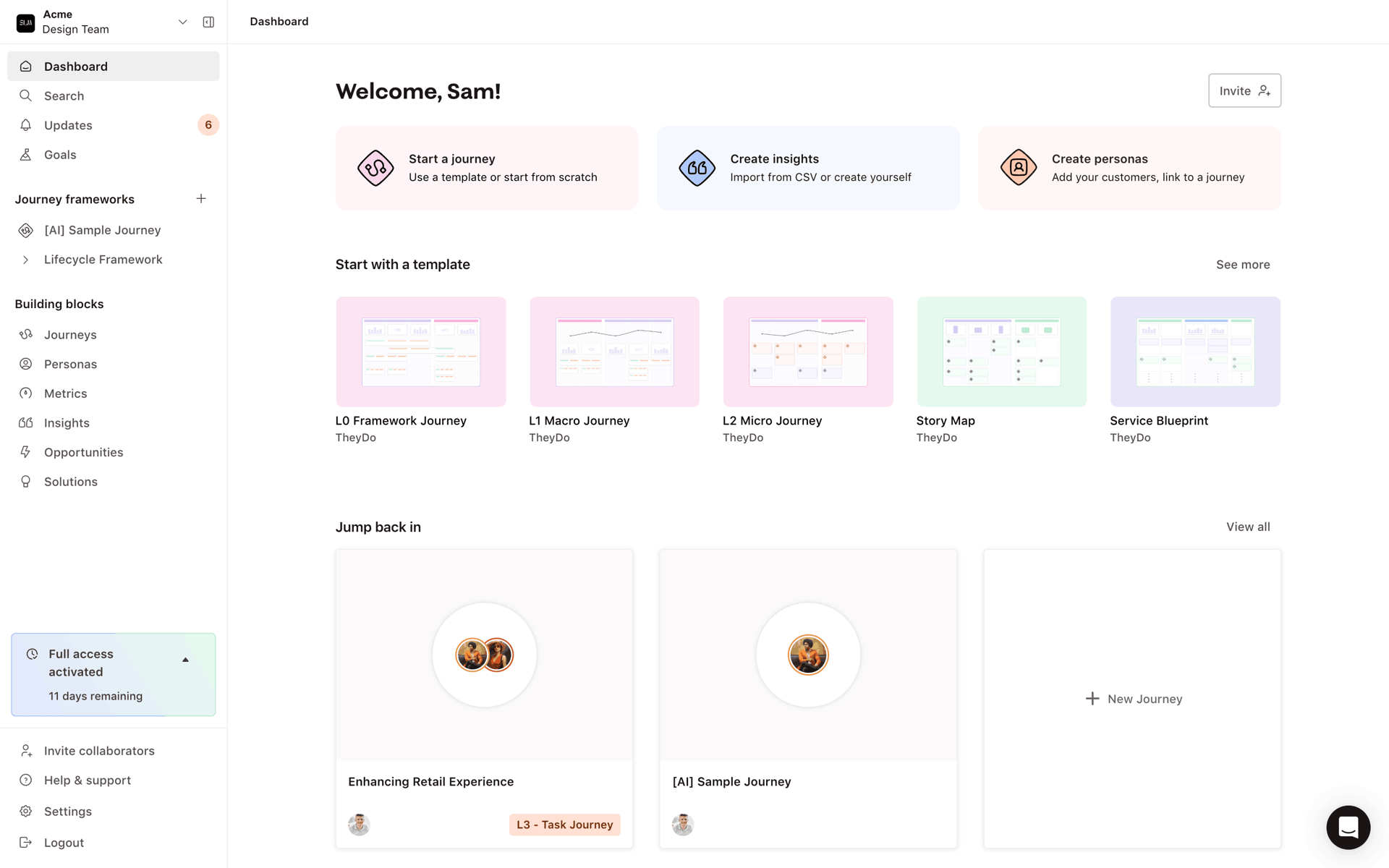 TheyDo Web Business interface screenshot 1
