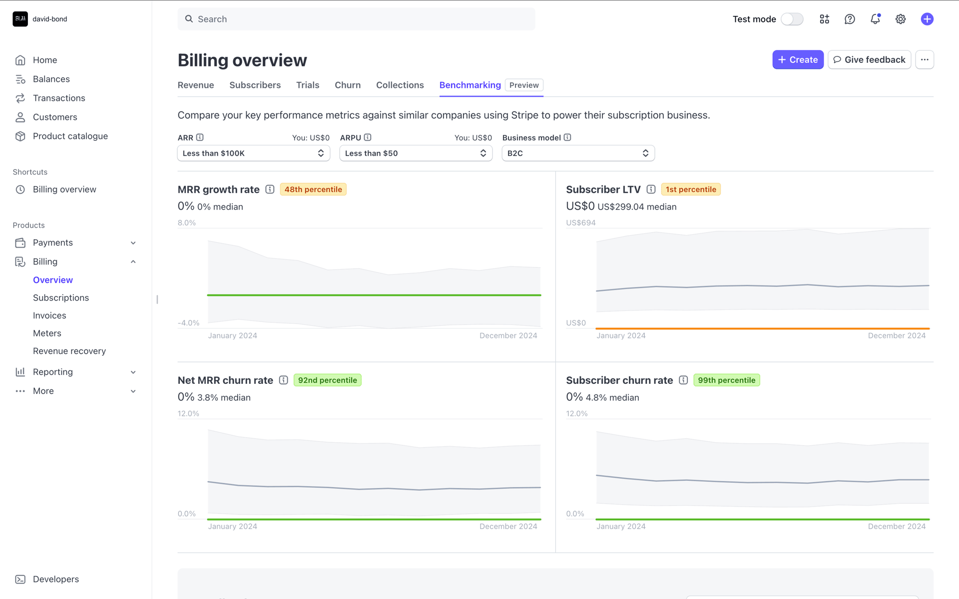 Stripe Web Business interface screenshot 2