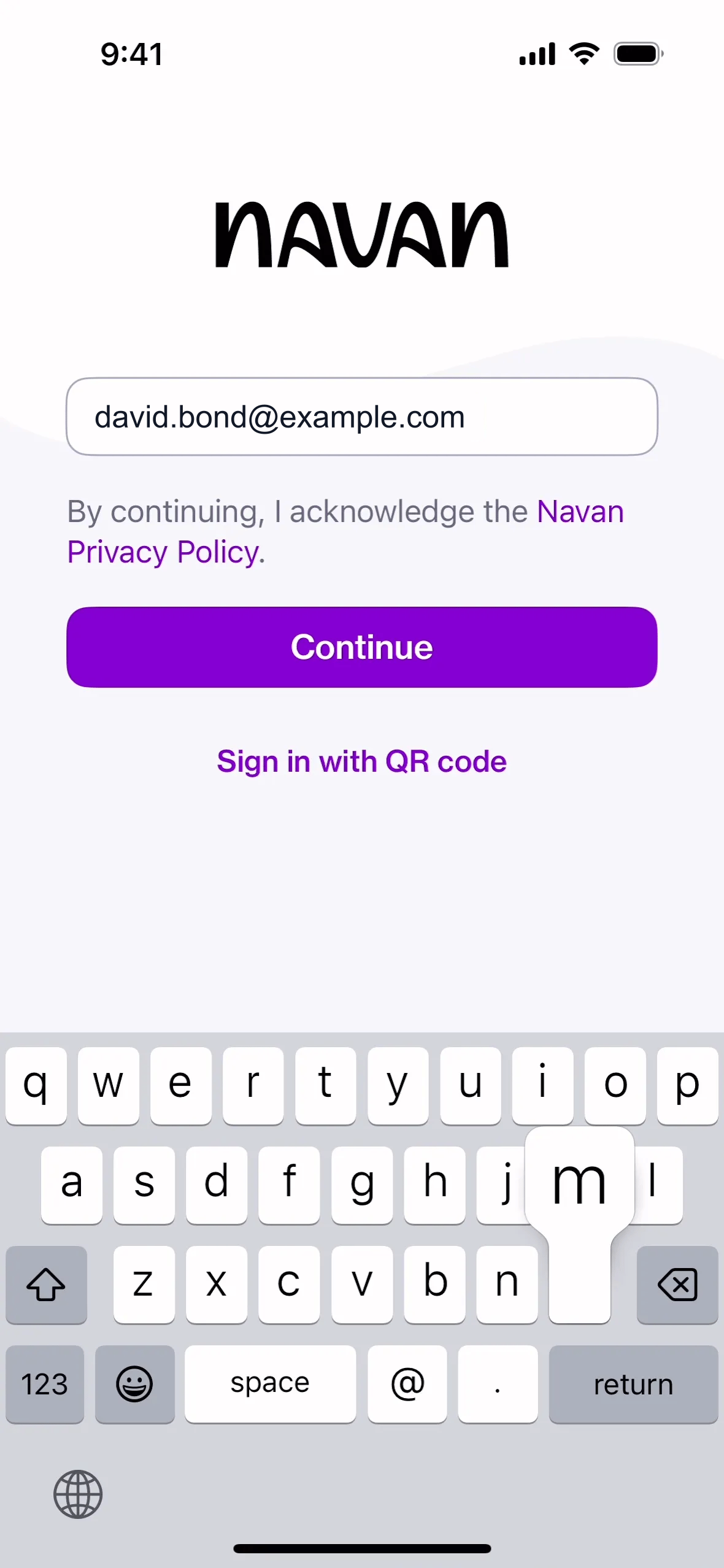 Navan iOS Business interface screenshot 2