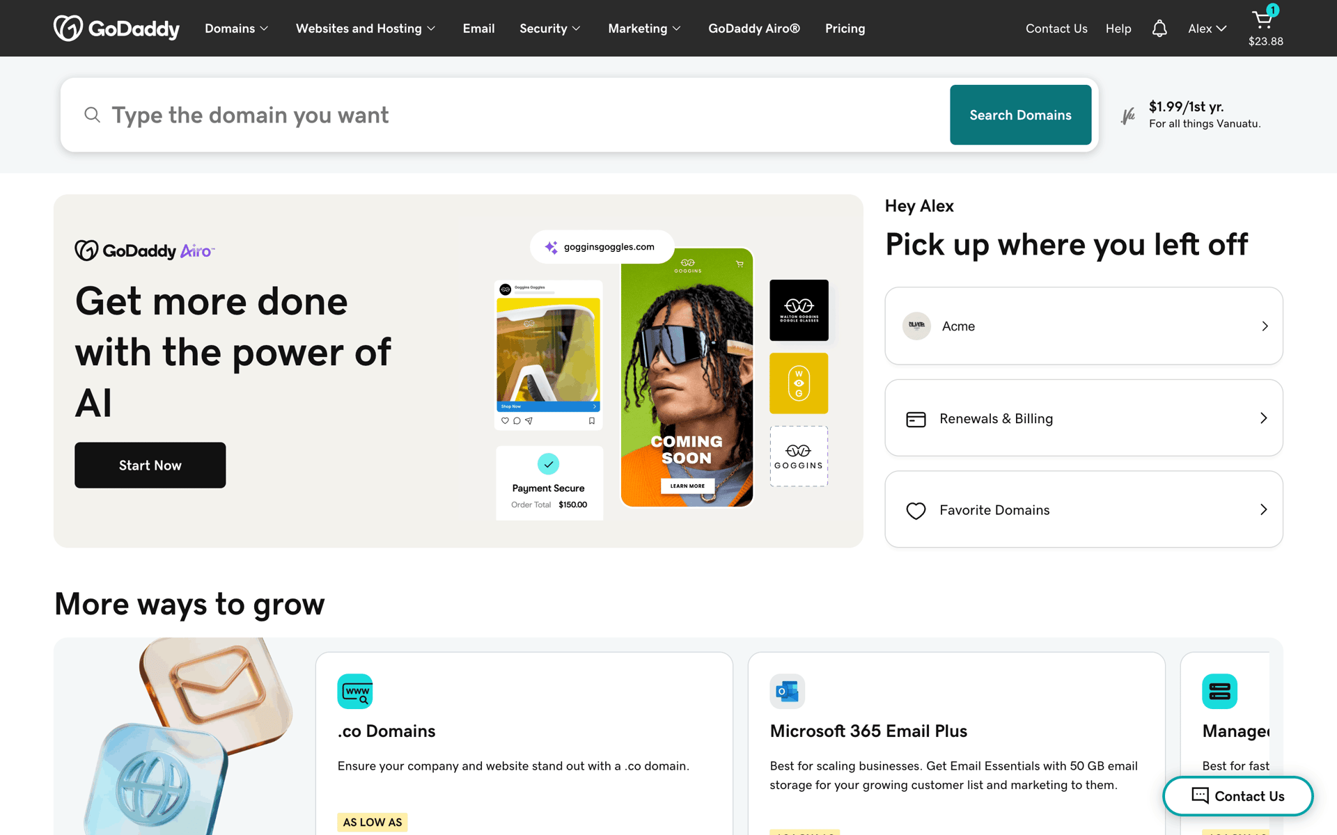 GoDaddy Web Developer Tools interface screenshot 1