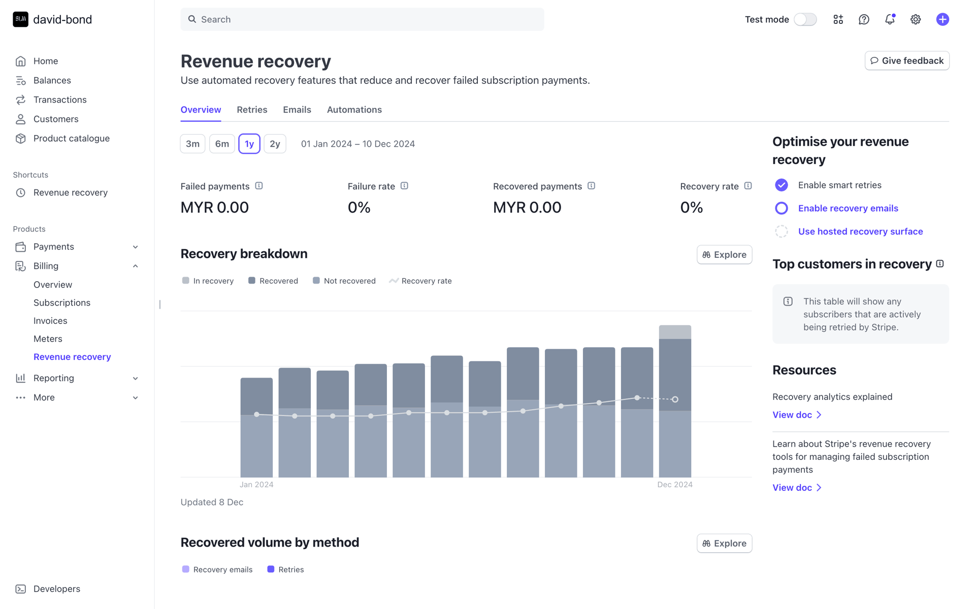 Stripe Web Business interface screenshot 1