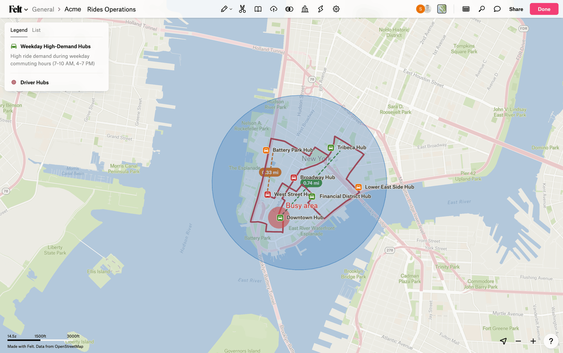 Felt Web mapping interface screenshot 1