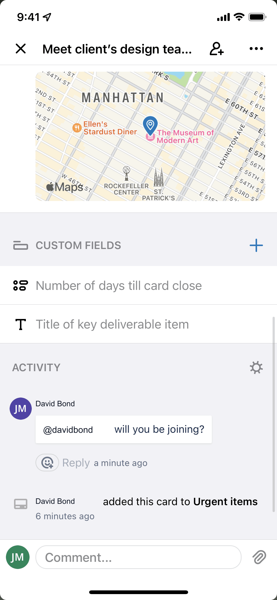 Trello iOS Business interface screenshot 1