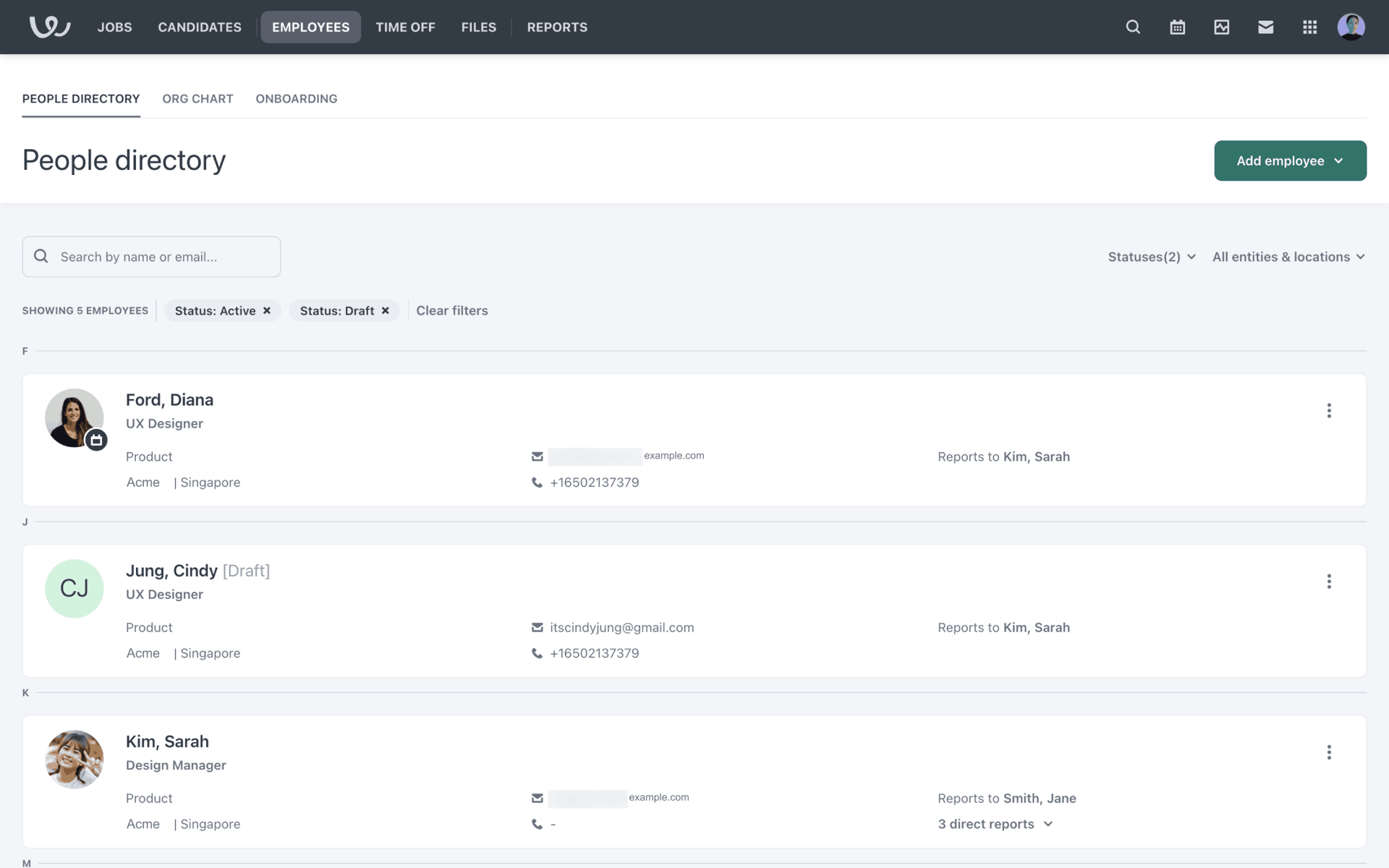 Workable Web AI interface screenshot 1