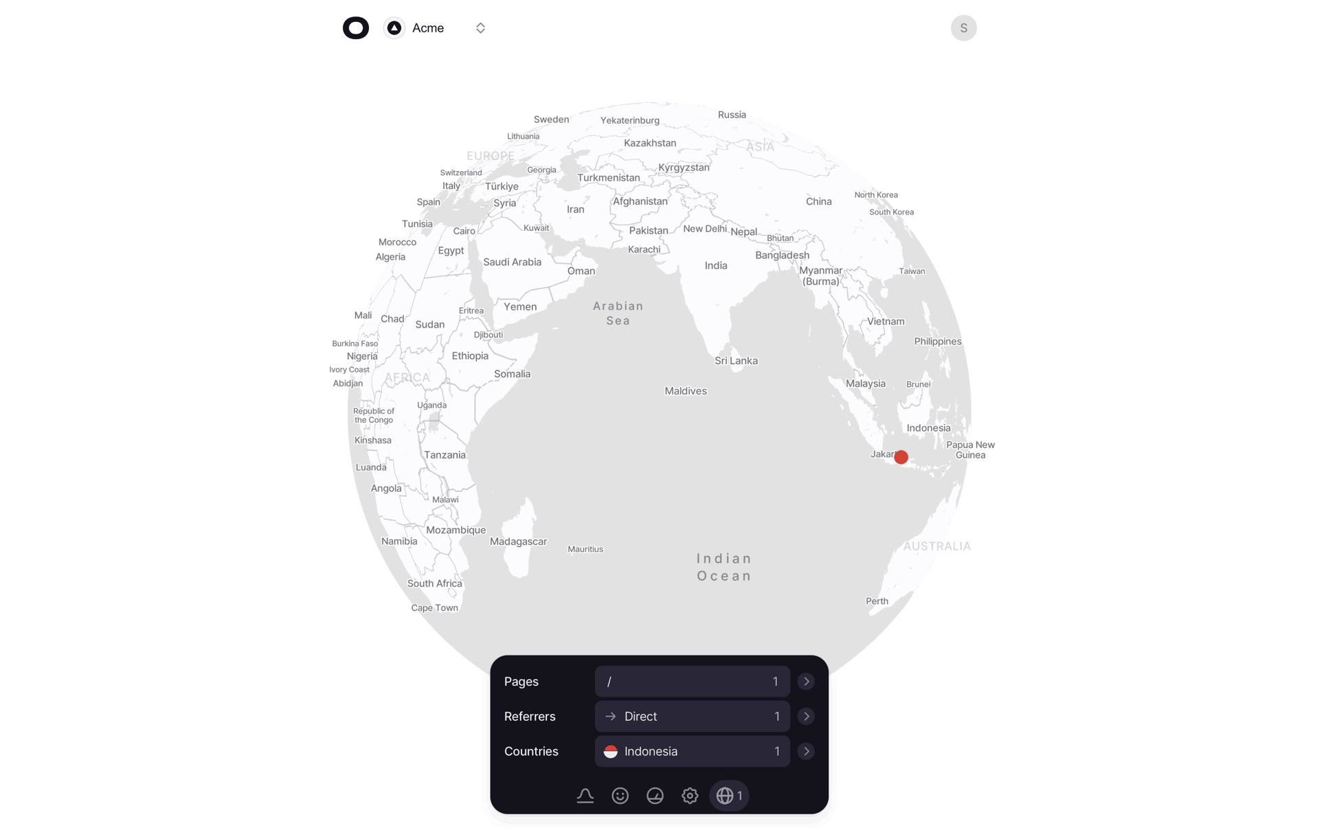 Visitors Web Business interface screenshot 1