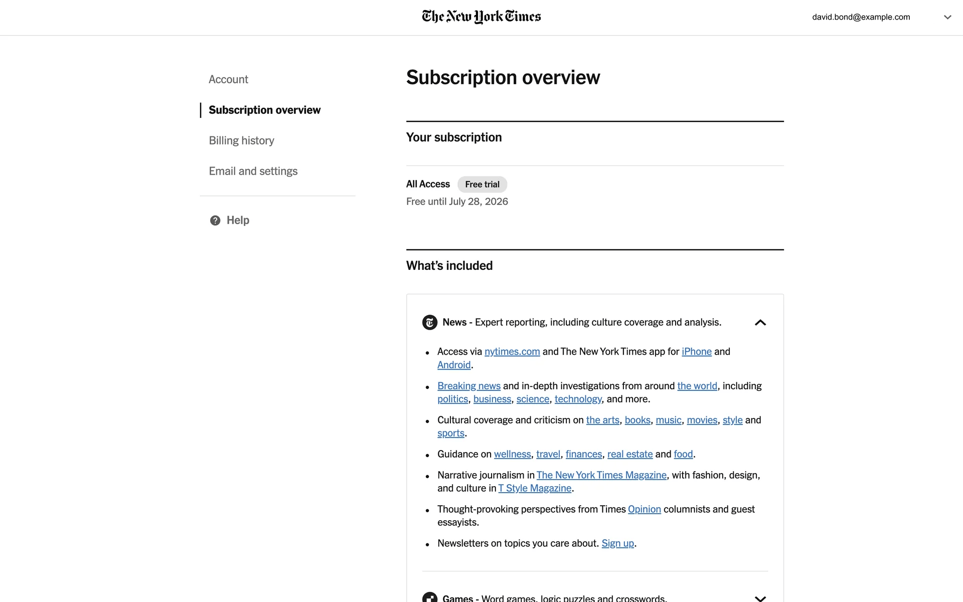The New York Times screenshot