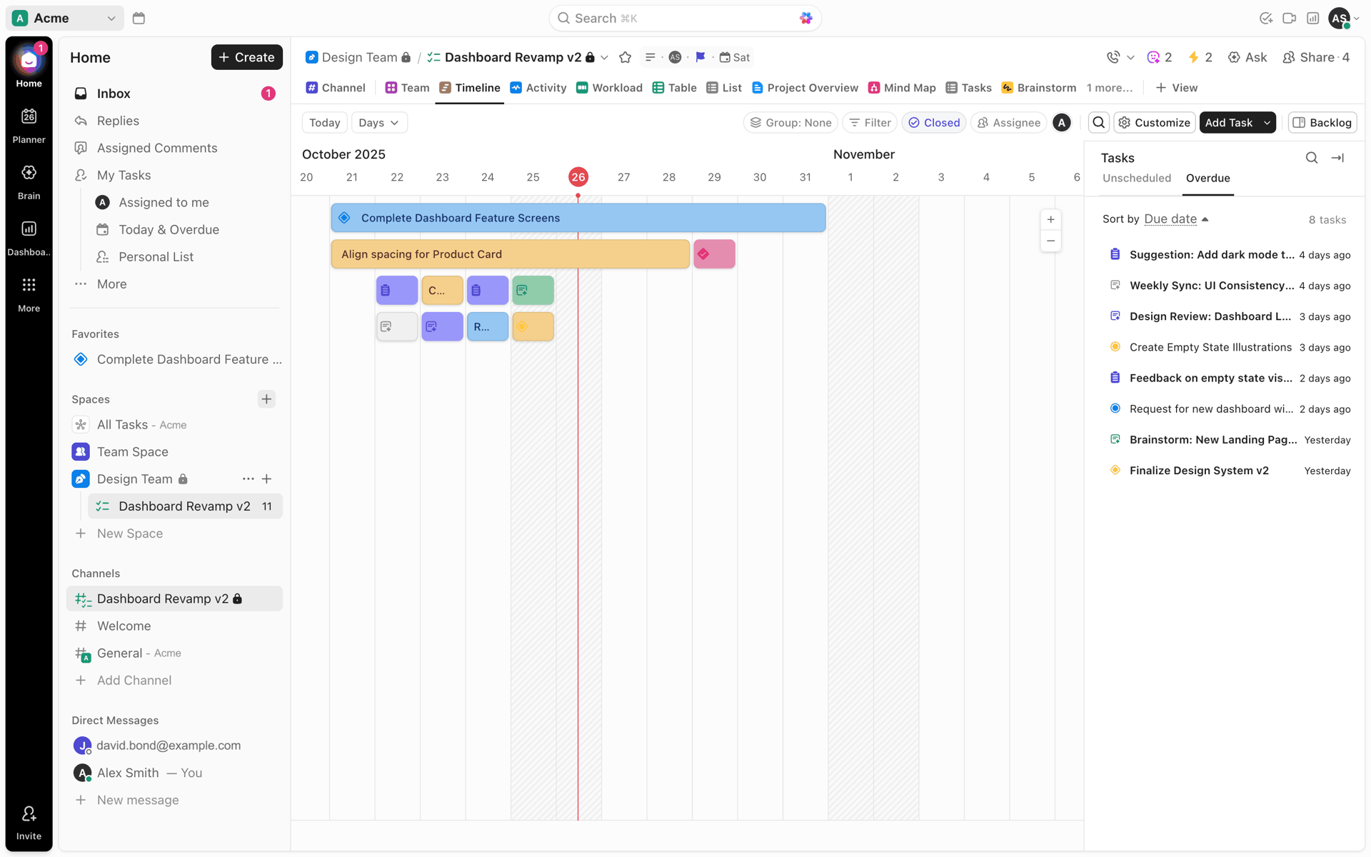 ClickUp Web Business interface screenshot 1