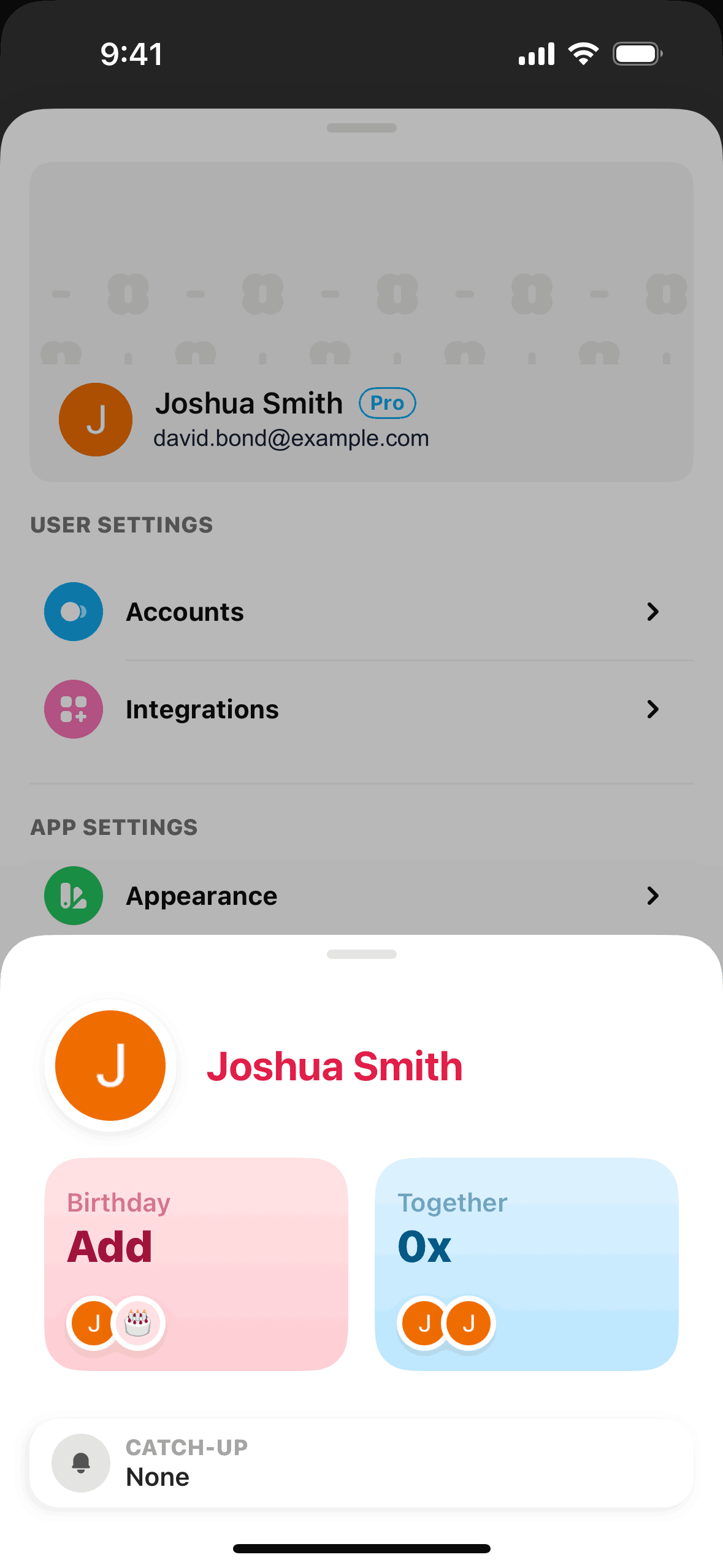 Amie iOS Productivity interface screenshot 8
