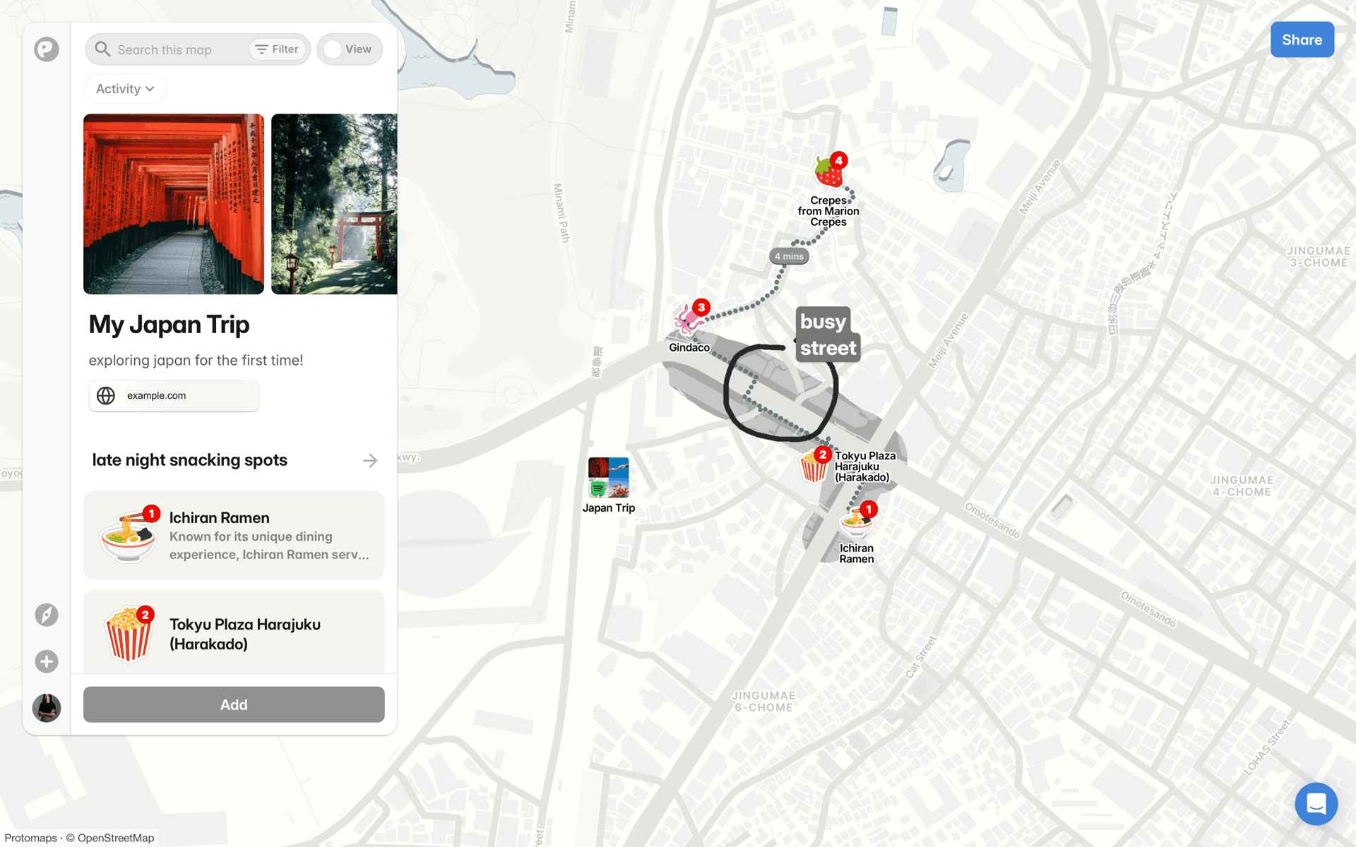 PamPam Web AI interface screenshot 2