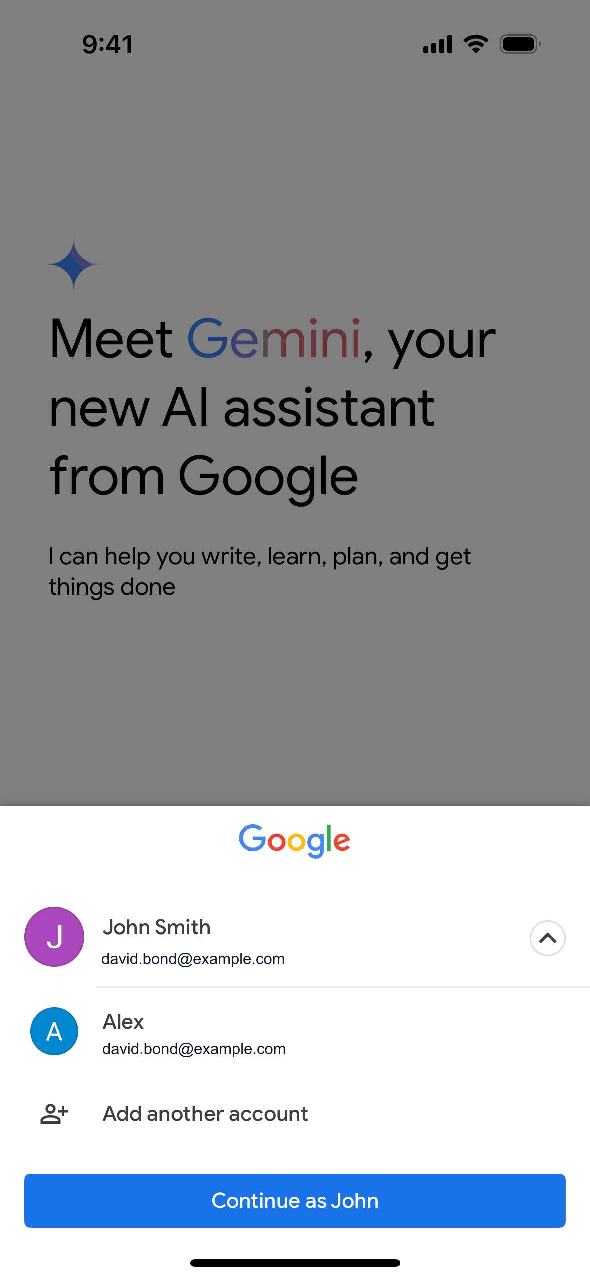 Google Gemini iOS AI interface screenshot 2